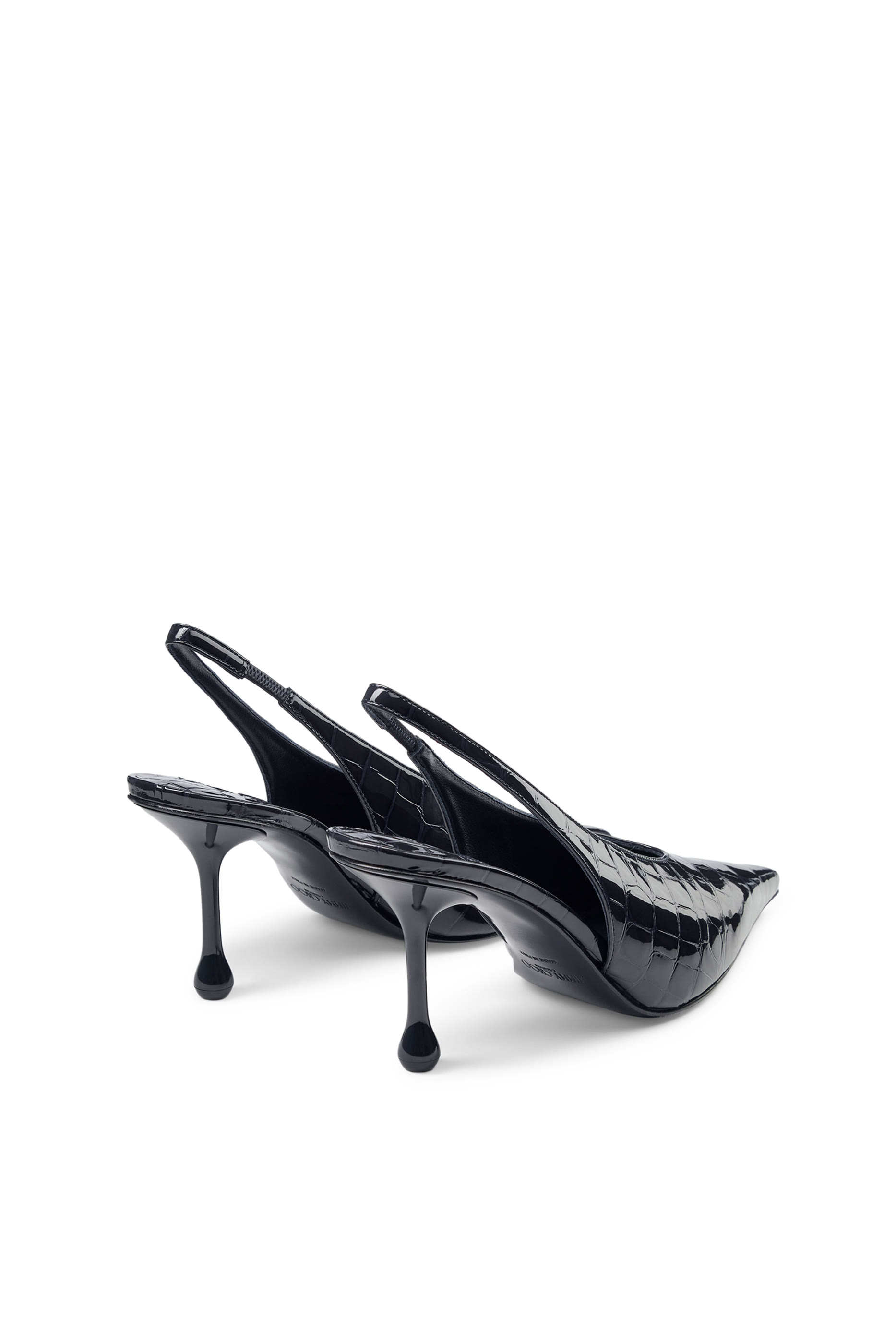 Isa 80 Croc-Effect Slingback Pumps