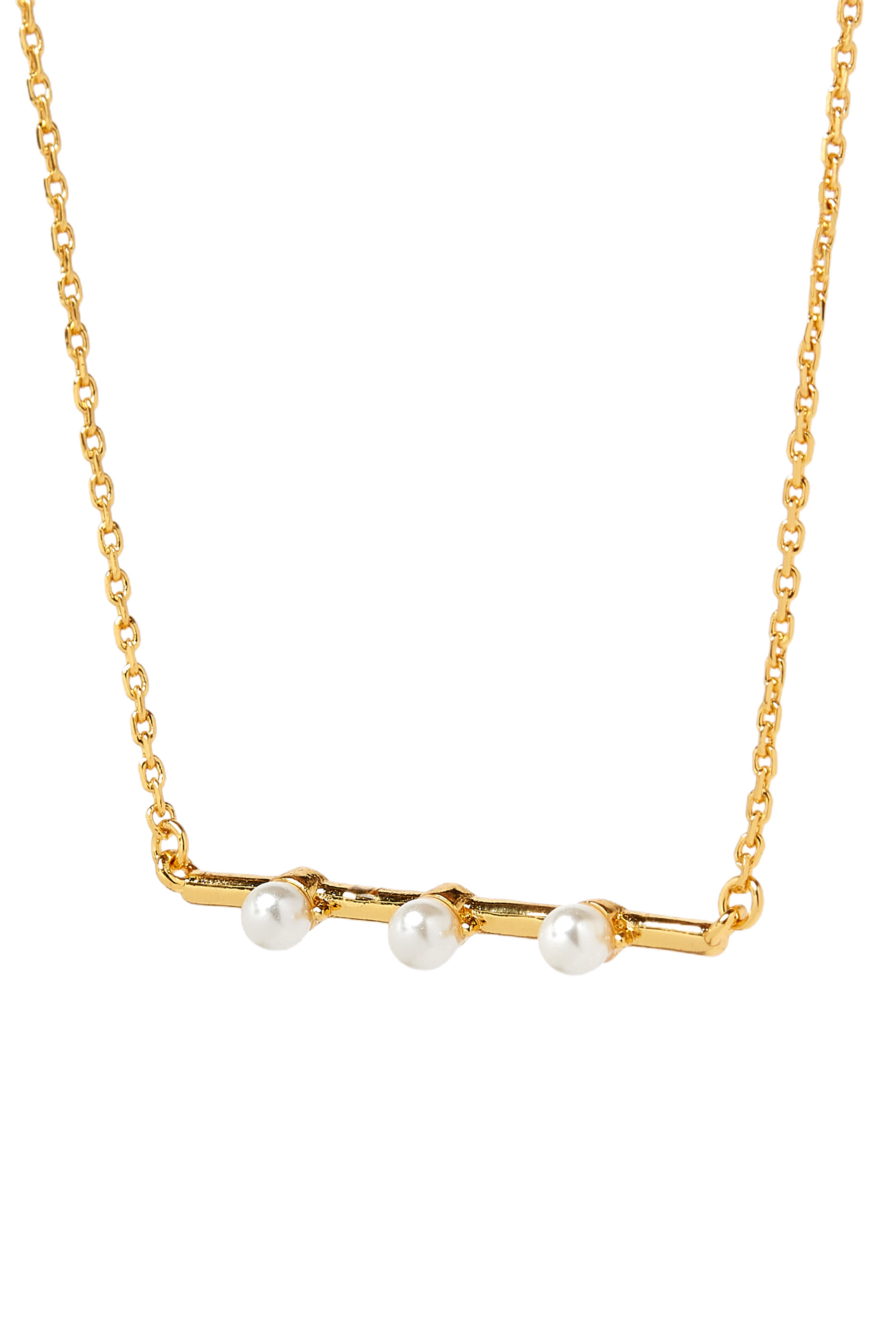 Hint of Shimmer Pendant, Plated Metal & Cubic Zirconia, Glass Pearl