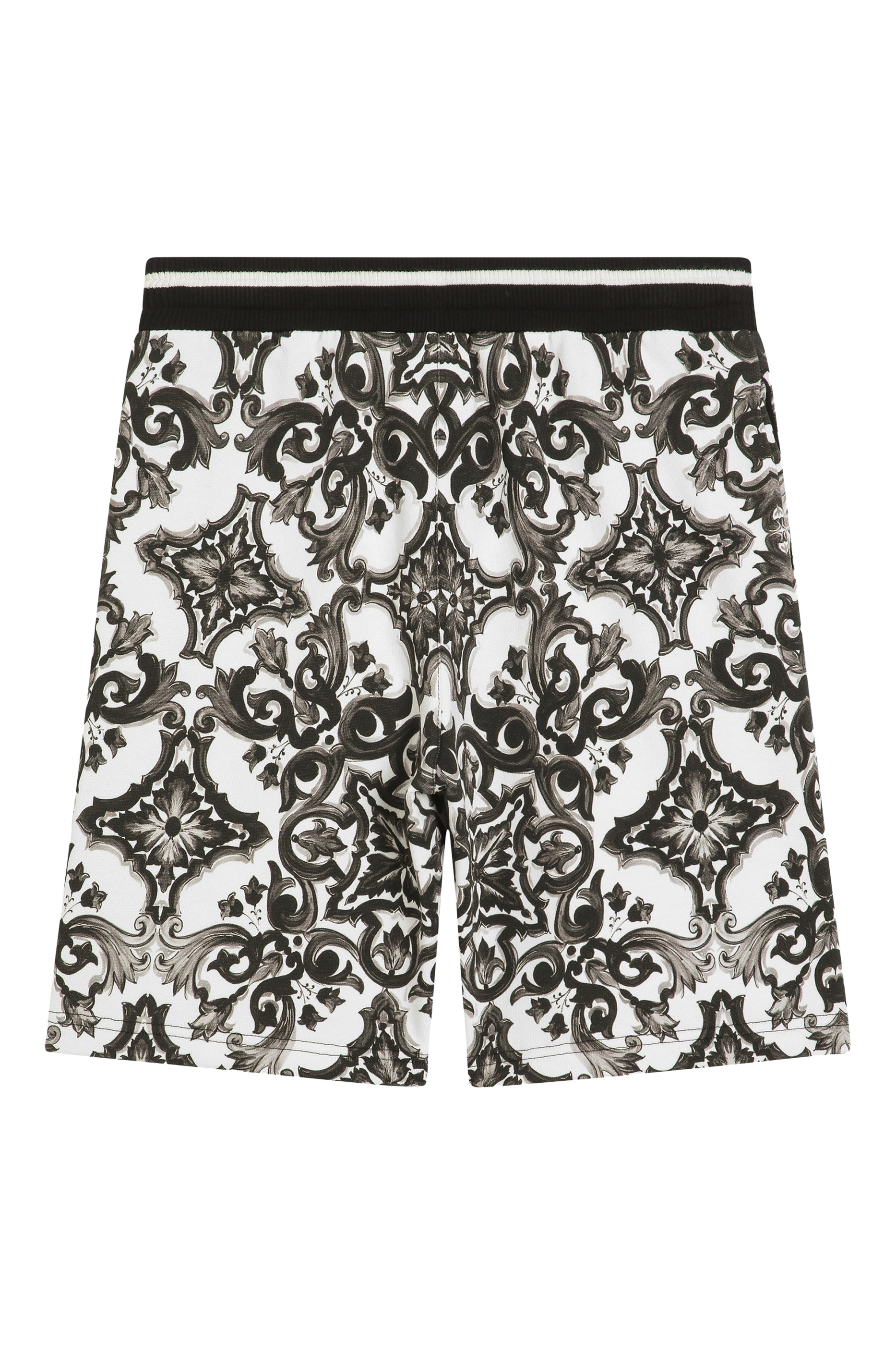 Kids Majolica-Print Fleece Bermuda Shorts