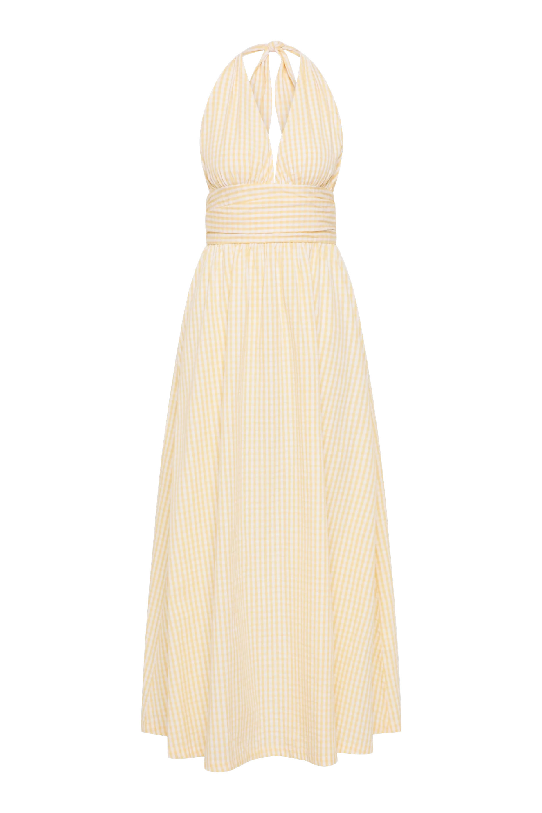 Lido Maxi Dress in Butter Textured Gingham