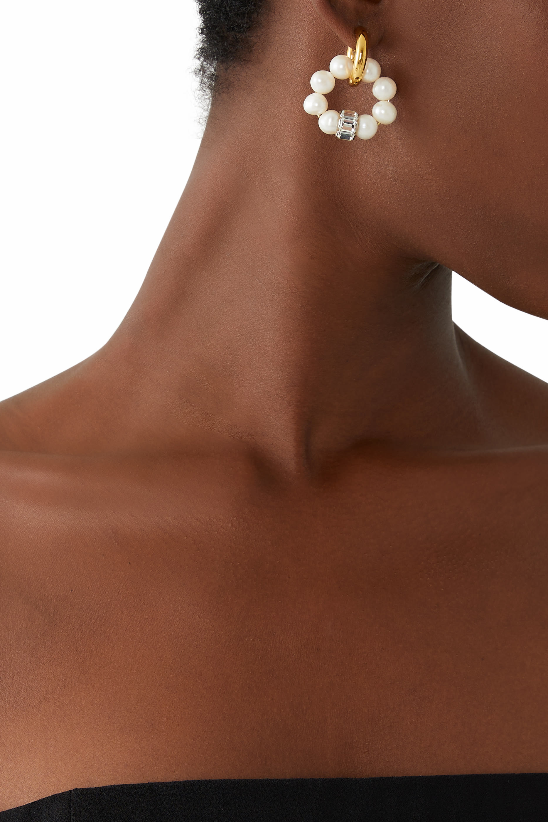 Mix & Match Earrings, 24k Gold-Plated Brass & Pearls