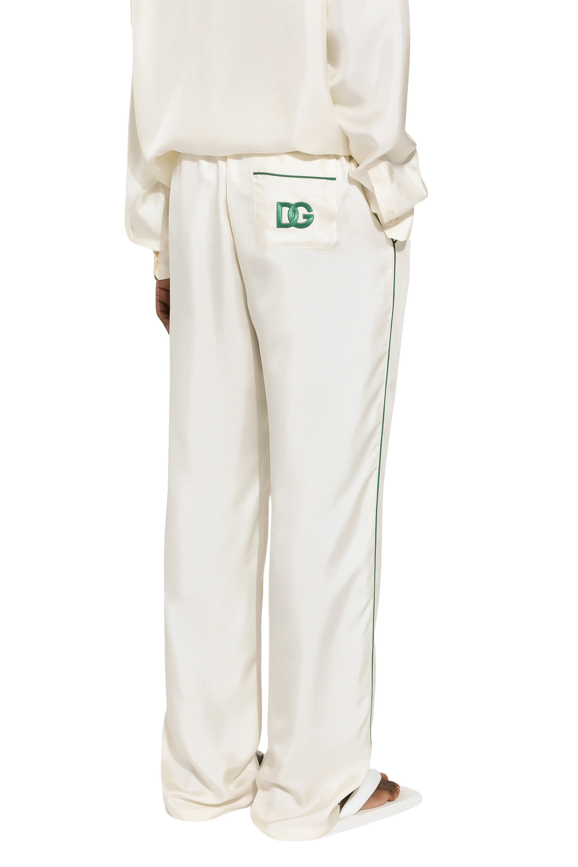 DG Embroidery Silk Jogging Pants
