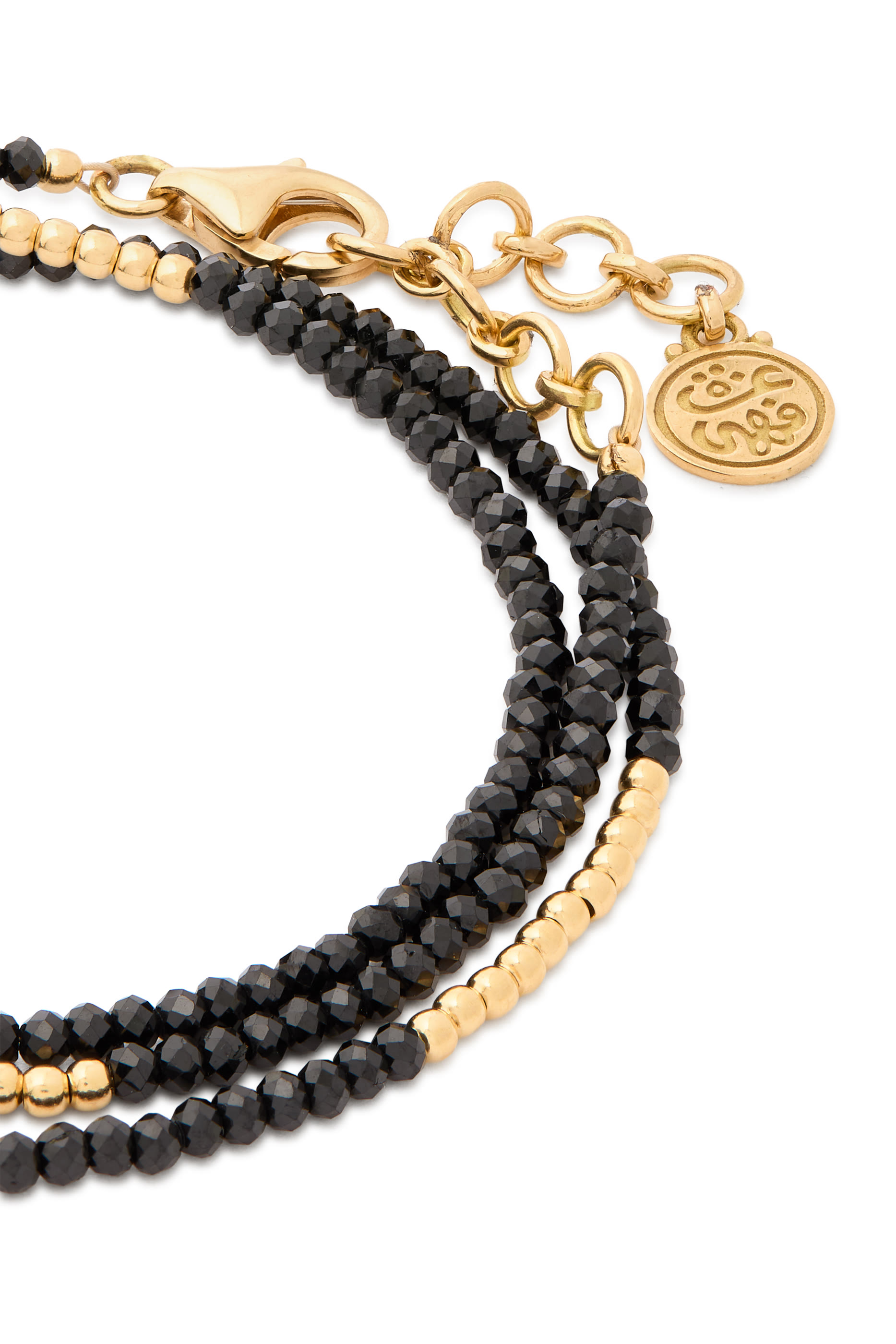 Wonders of Nature Wrap Around Bracelet, 18k Yellow Gold & Spinel