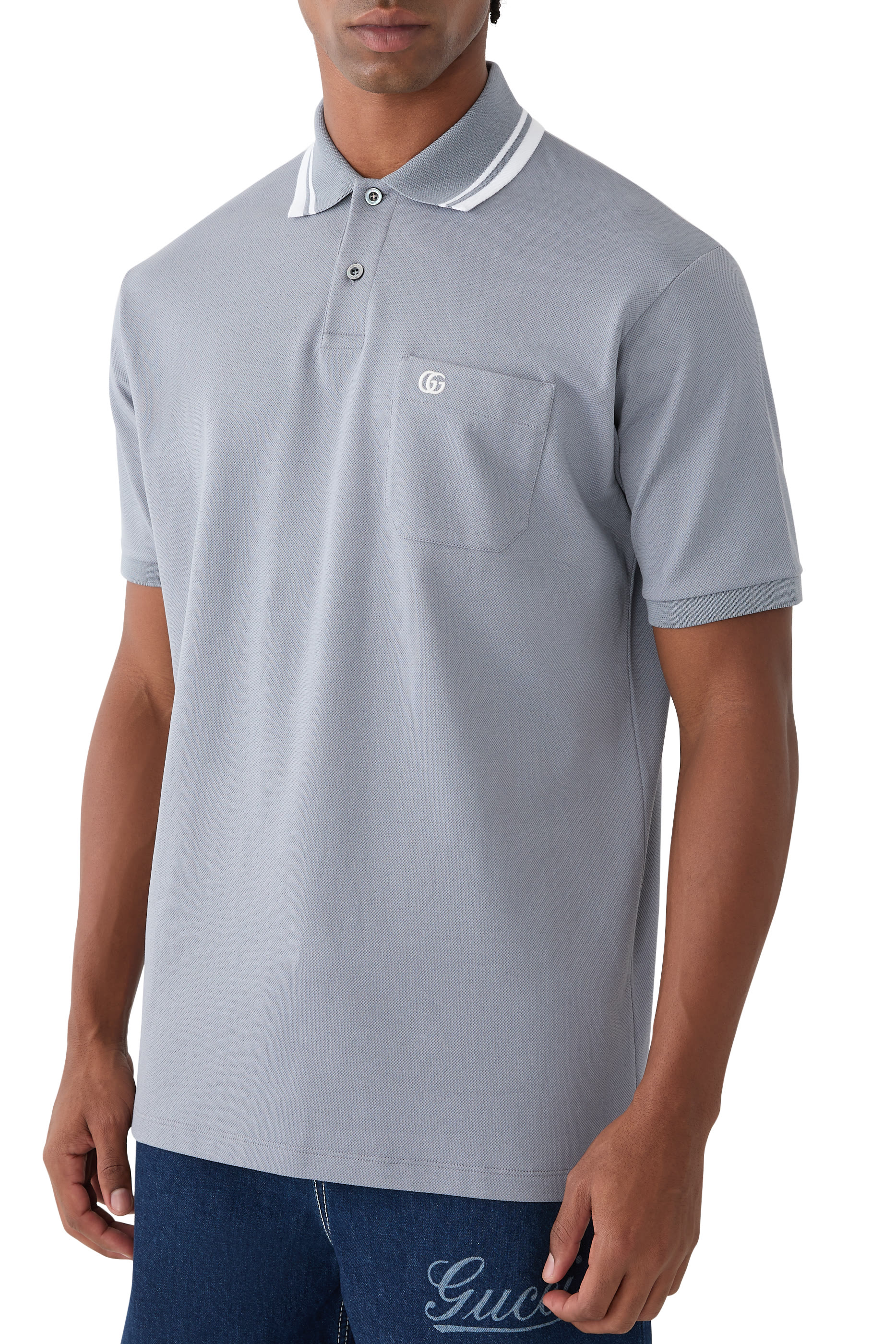 Cotton Piquet GG Stretch Polo