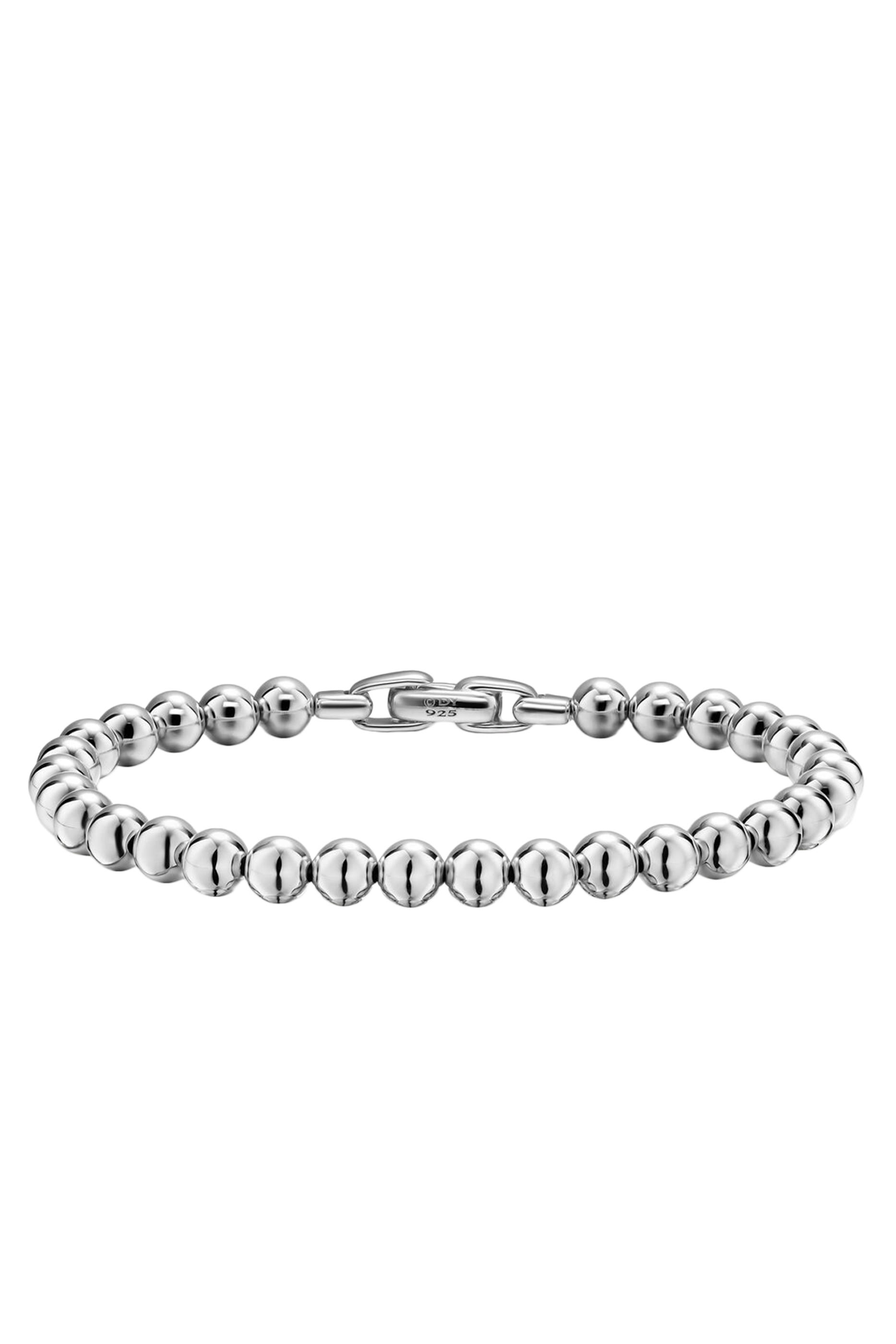 Spiritual Beads Metal Bead Bracelet, Sterling Silver
