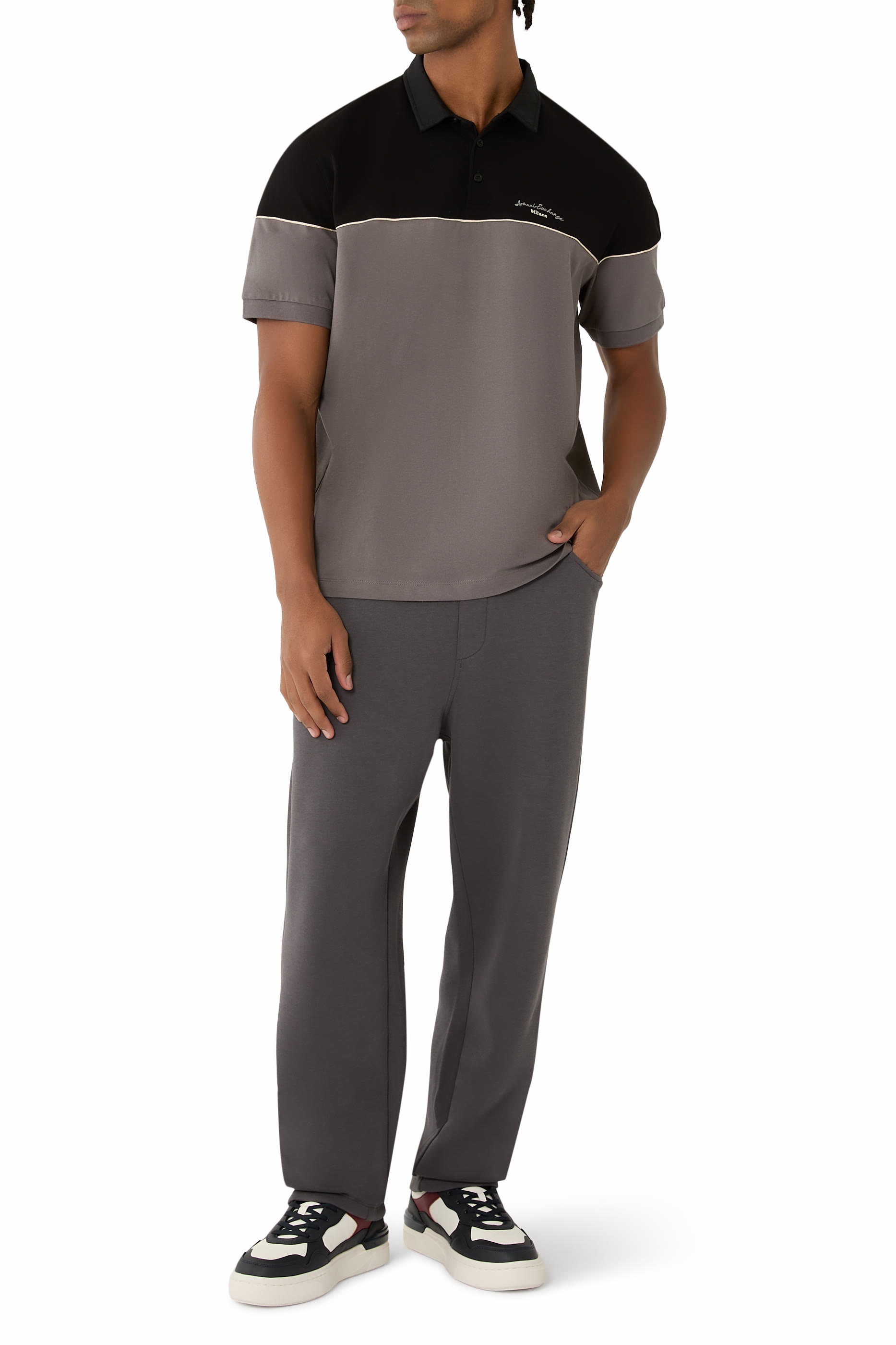  Regular Fit Two-Tone Polo 