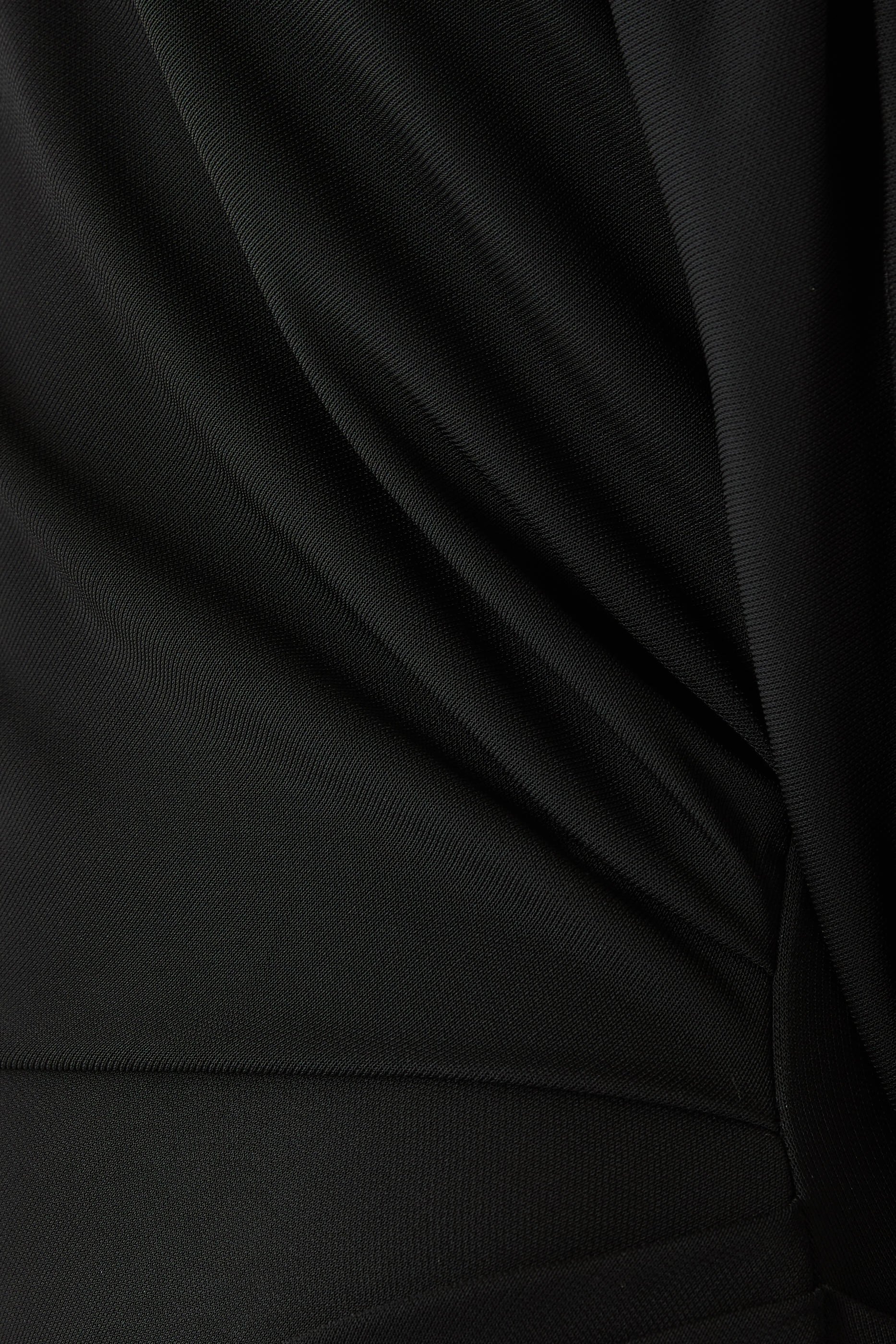  Long Sleeve Draped Jersey Gown 