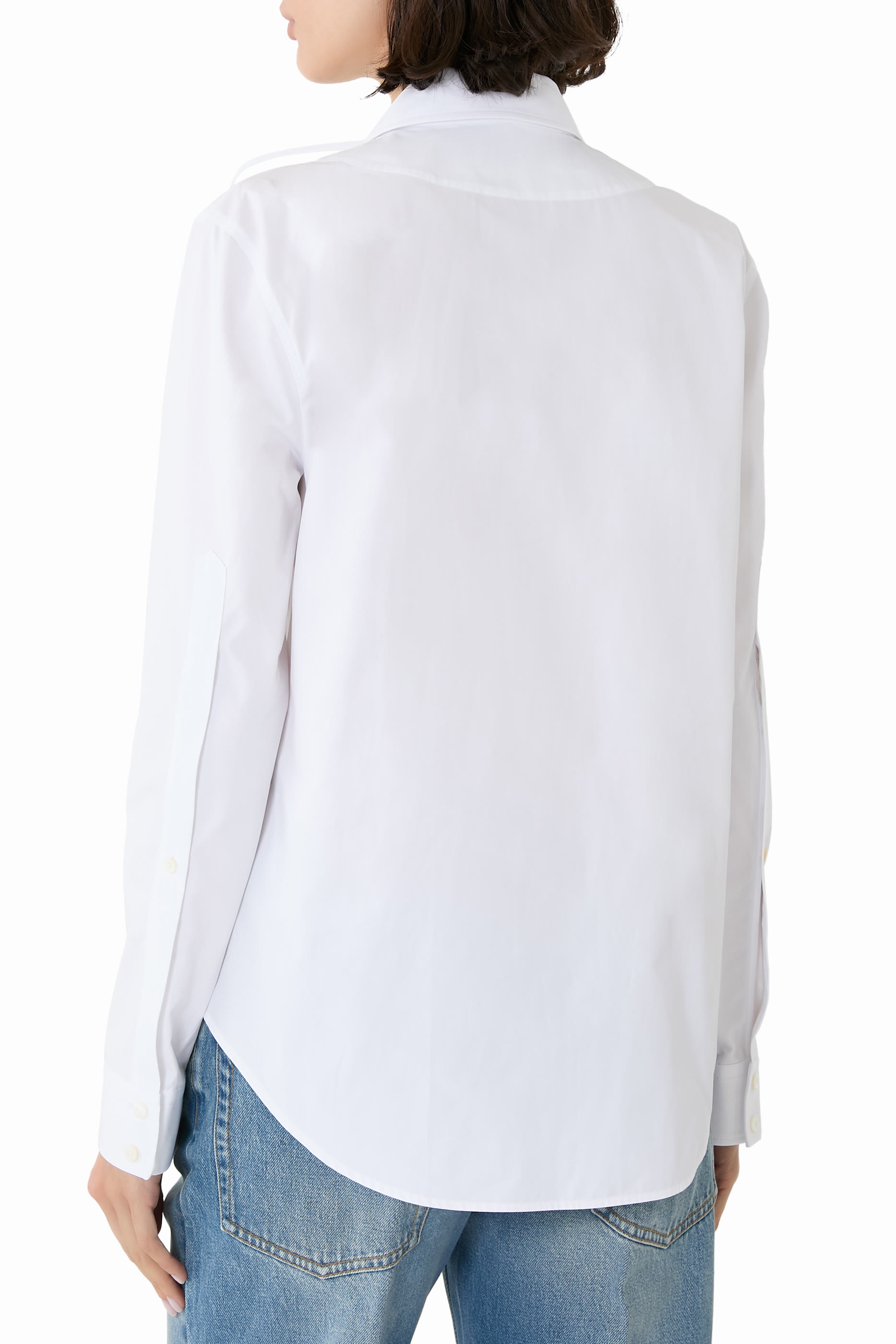 Horsebit Cotton Poplin Shirt