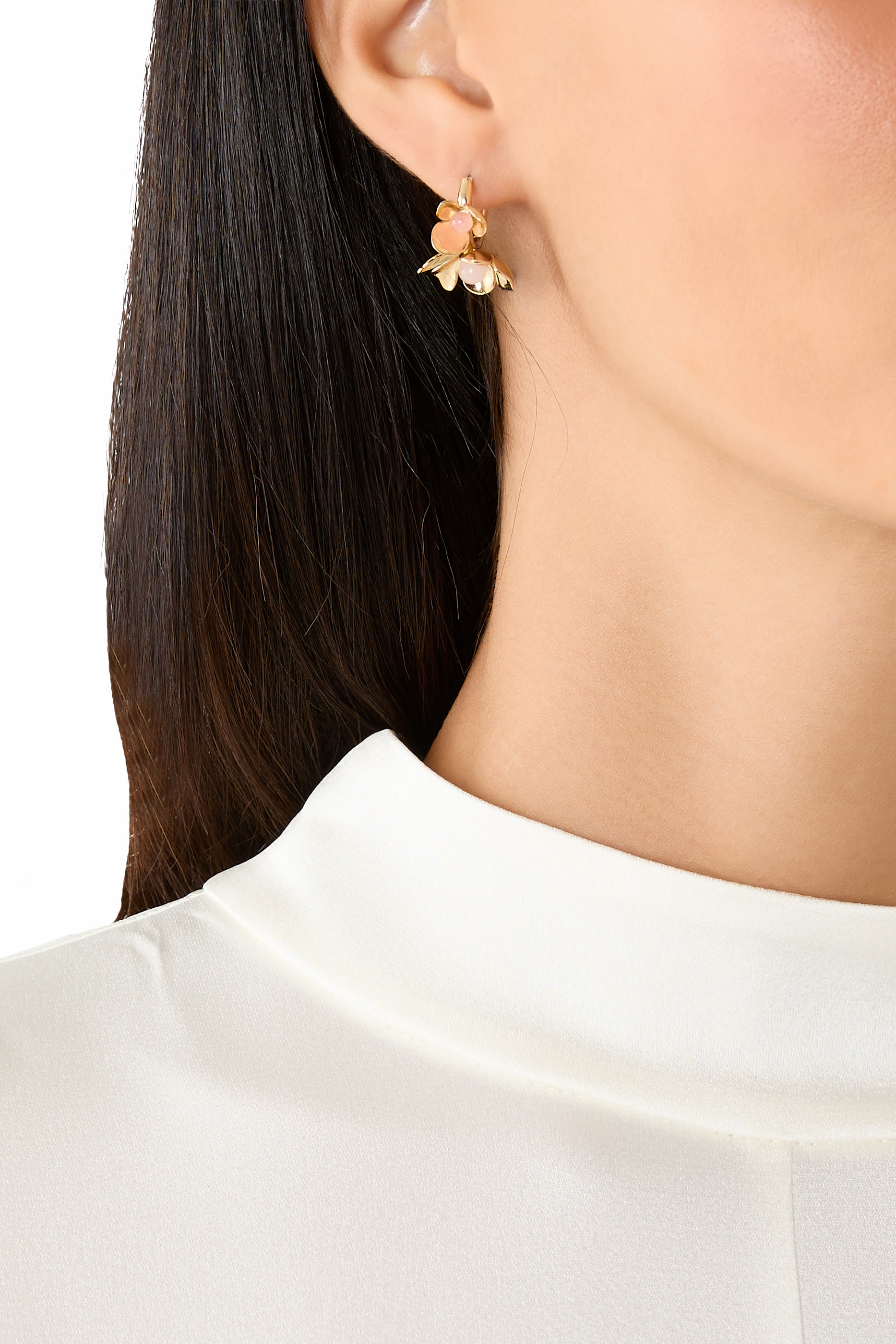 Gilded Garden Huggie Earrings
