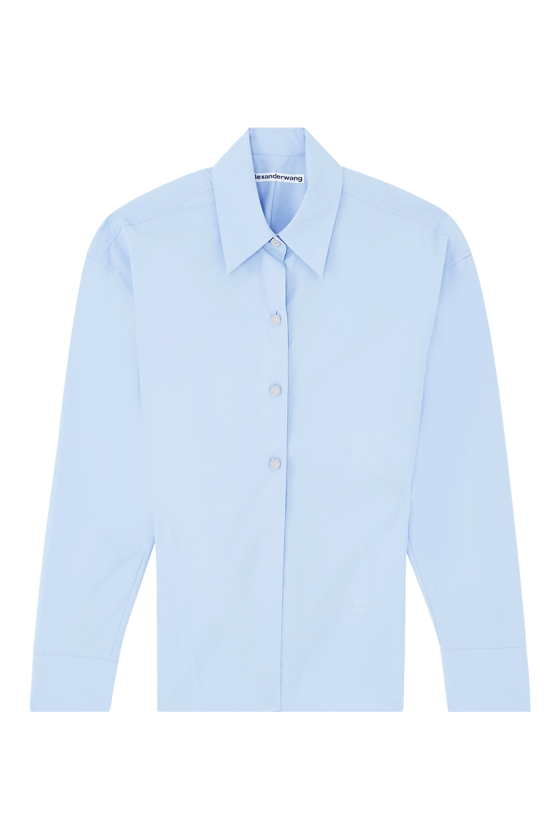 Cinched Waist Ribbed Back Shirt