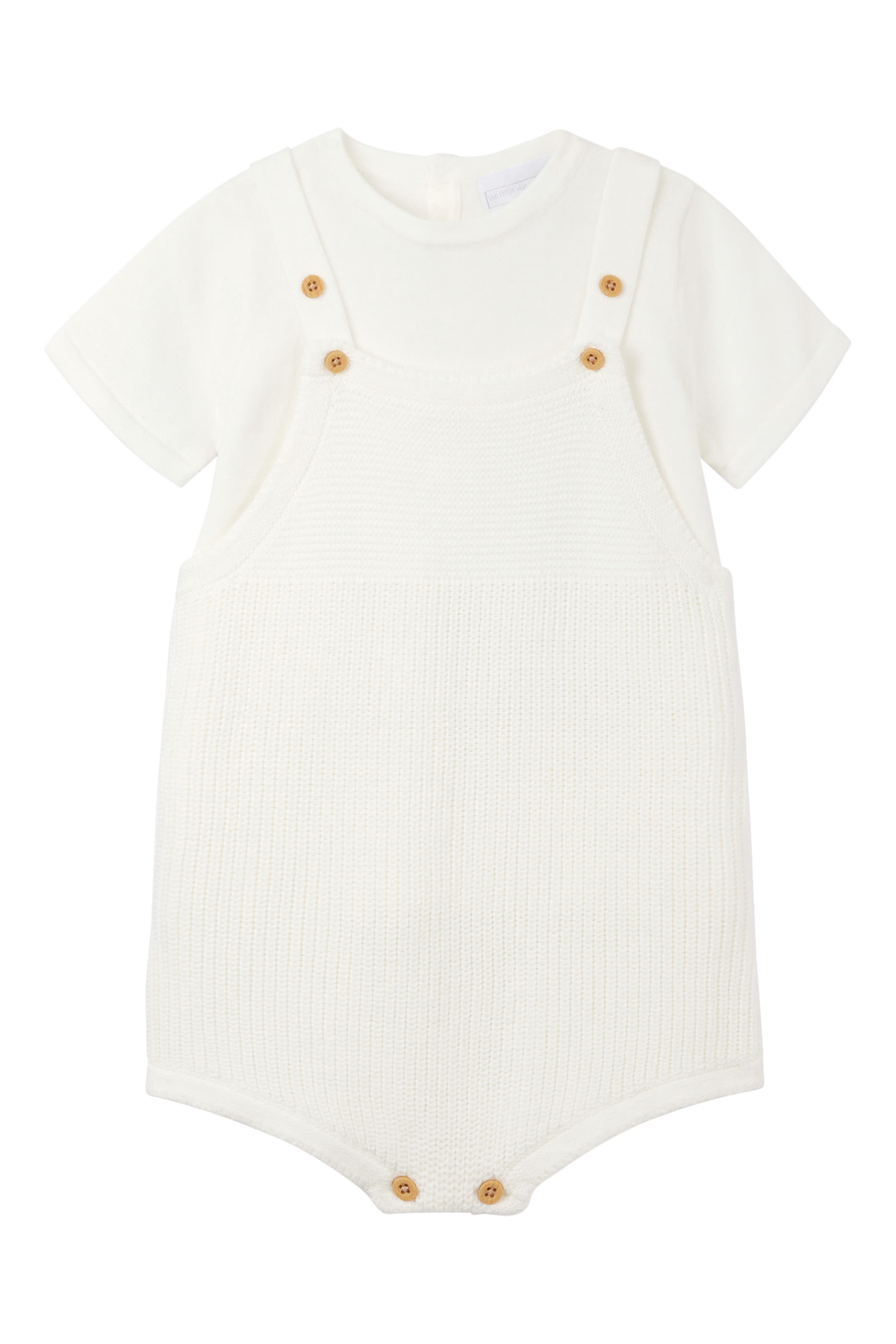 Kids Knitted Bubble Romper & T-Shirt Set