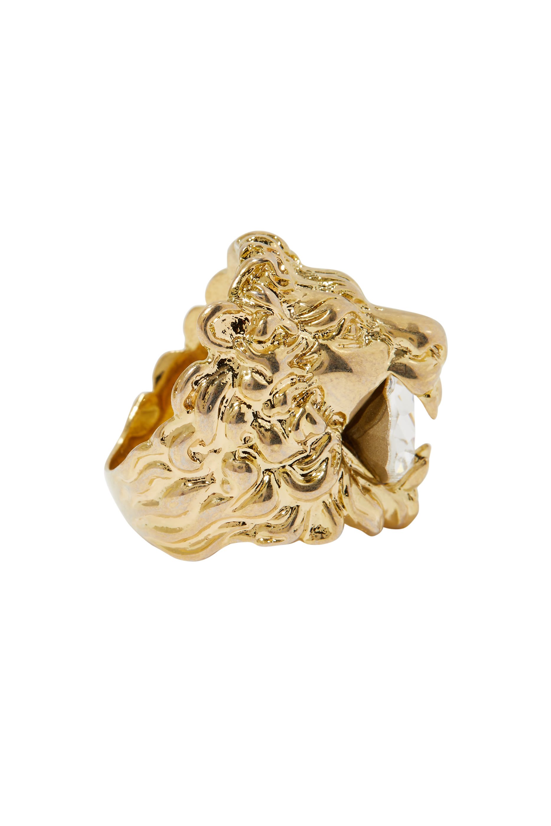 Crystal Lion Head Ring
