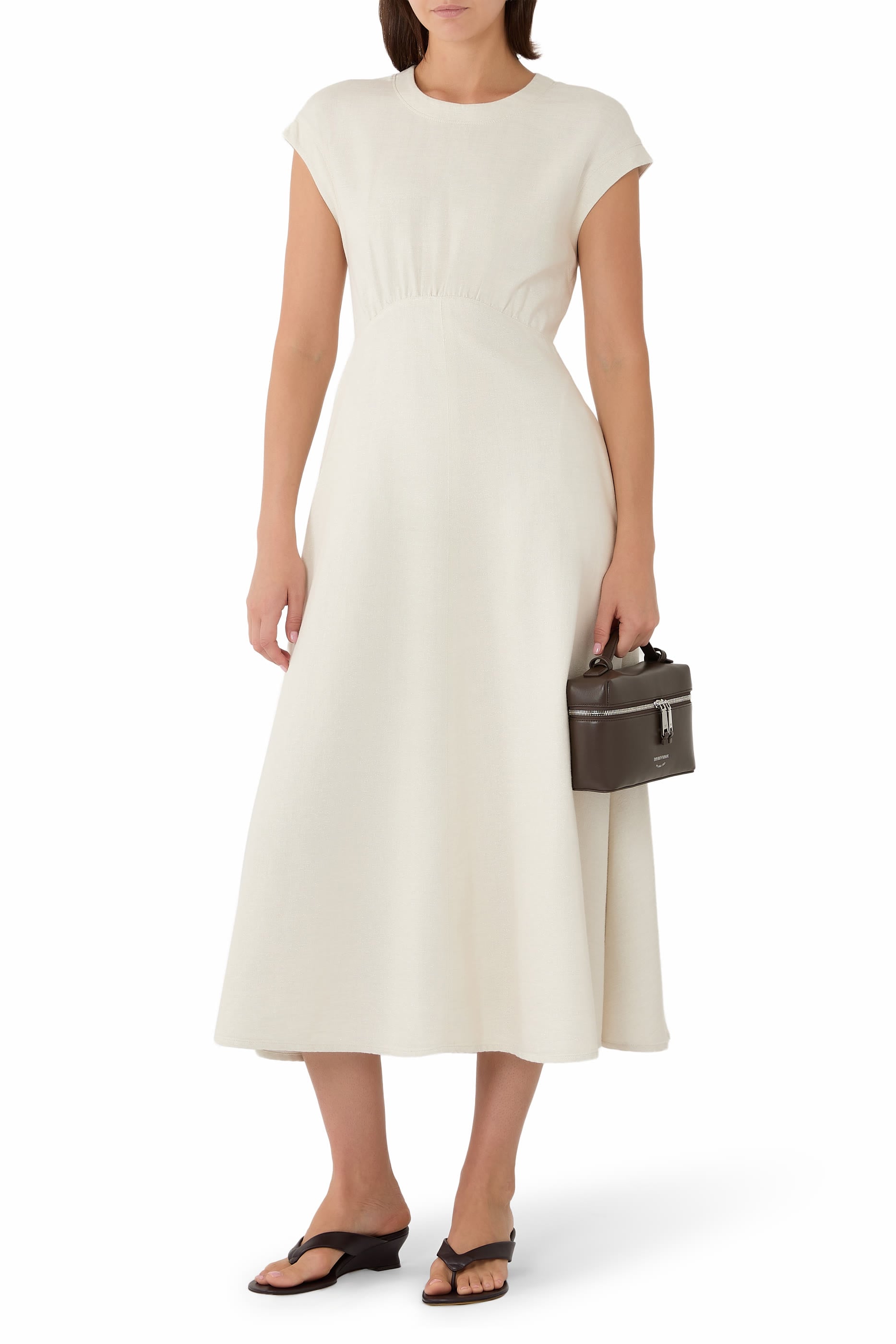 Structured Waist Long Dress