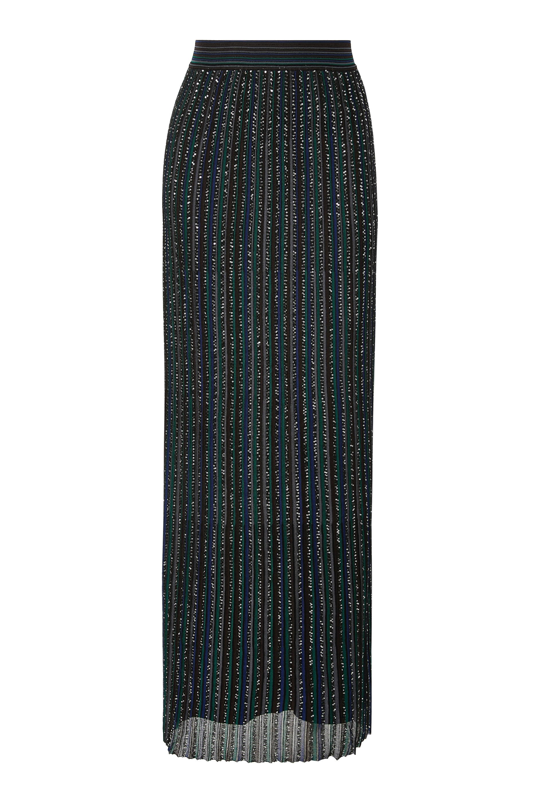 Striped Partial Long Skirt