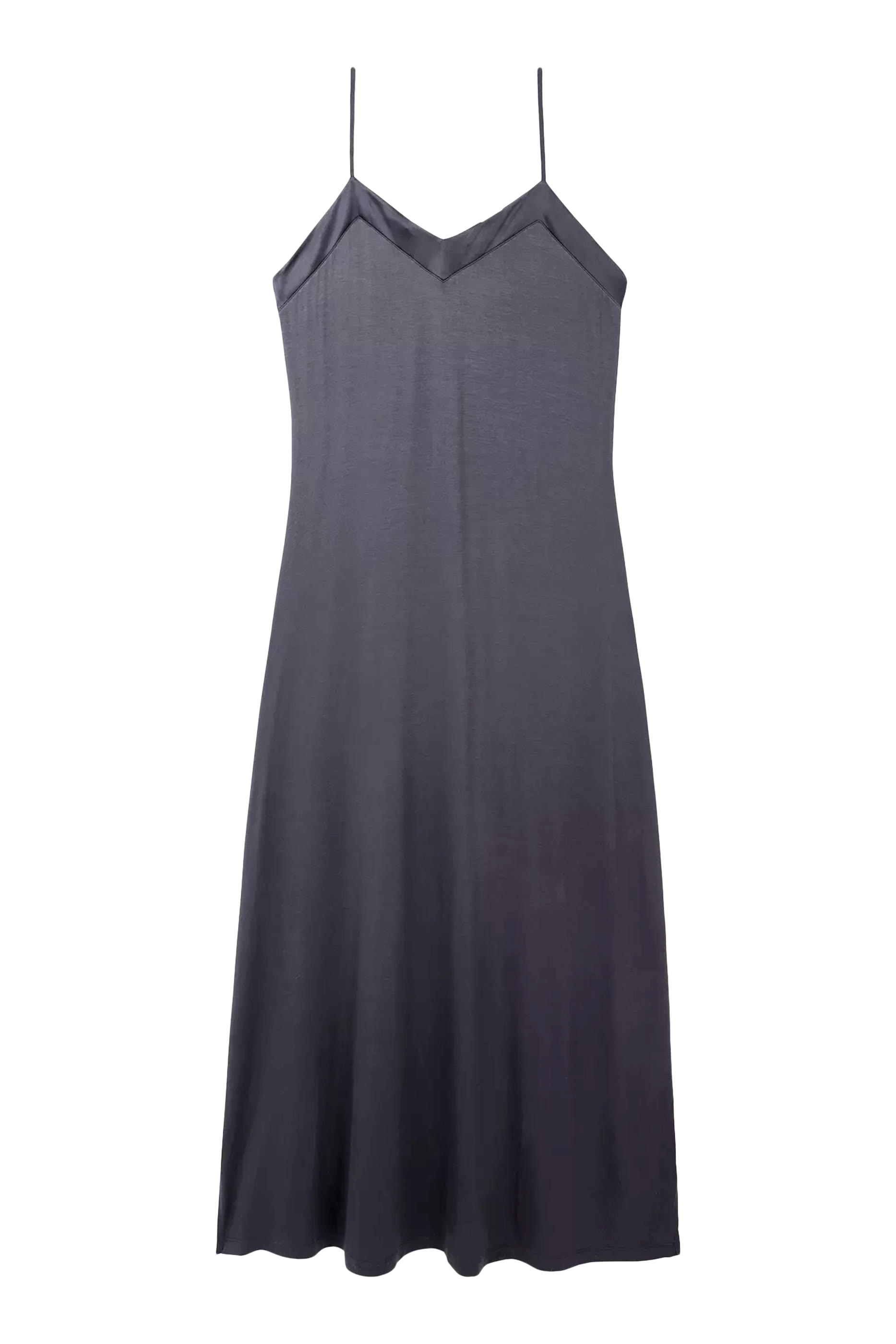  Jersey Satin Trim Maxi Nightdress