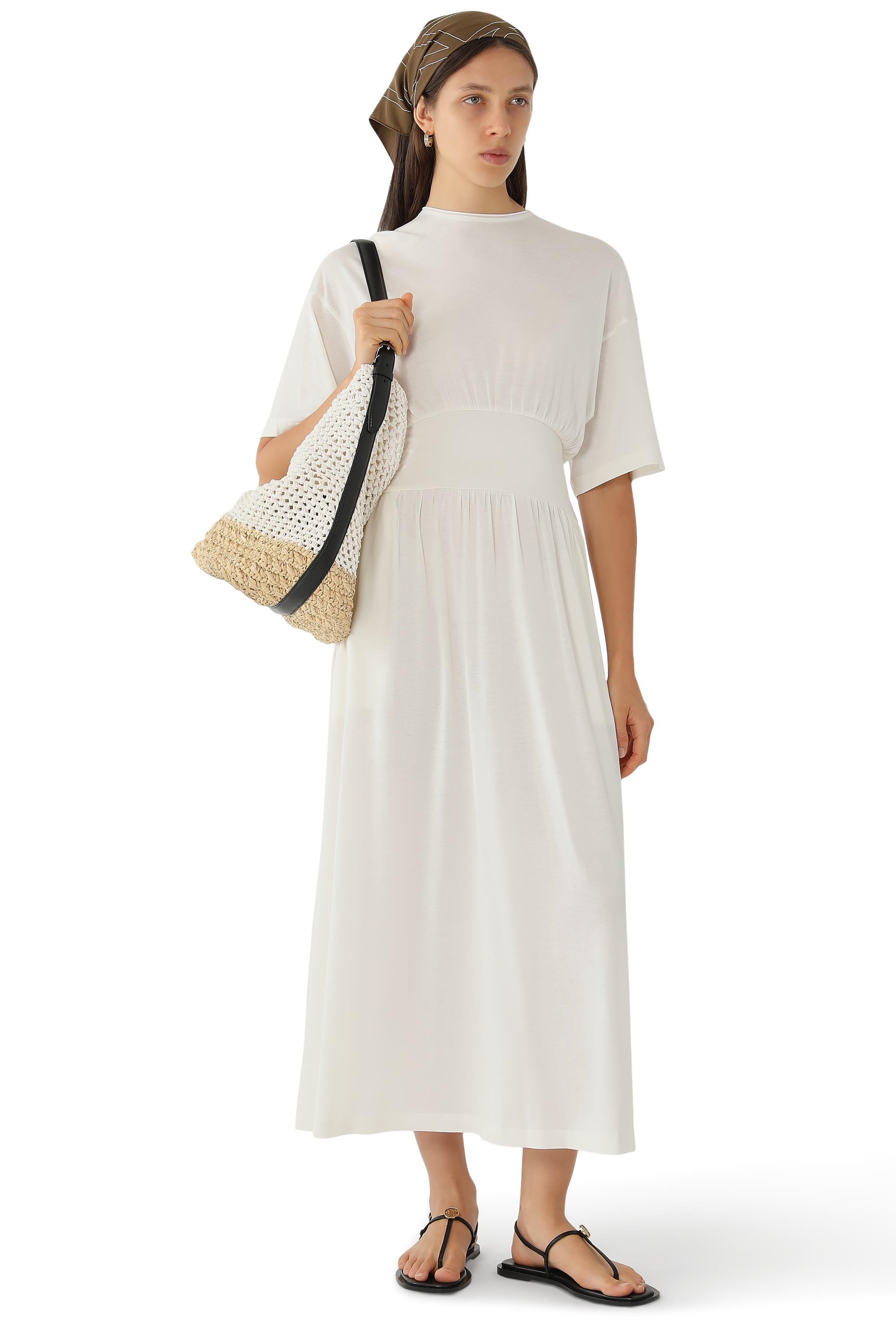 Rolled Neck T-Shirt Dress