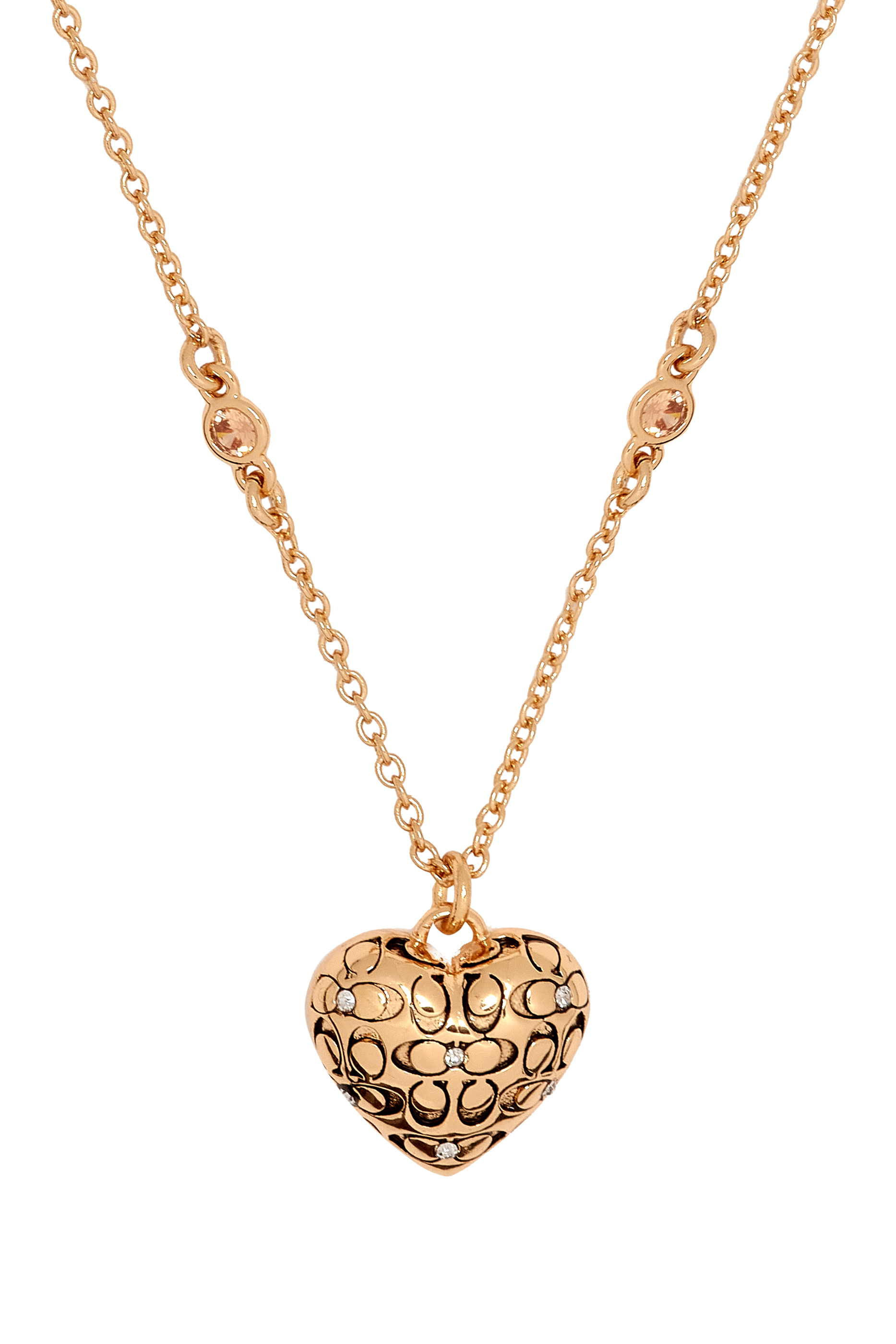 Signature Quilted Heart Locket Necklace