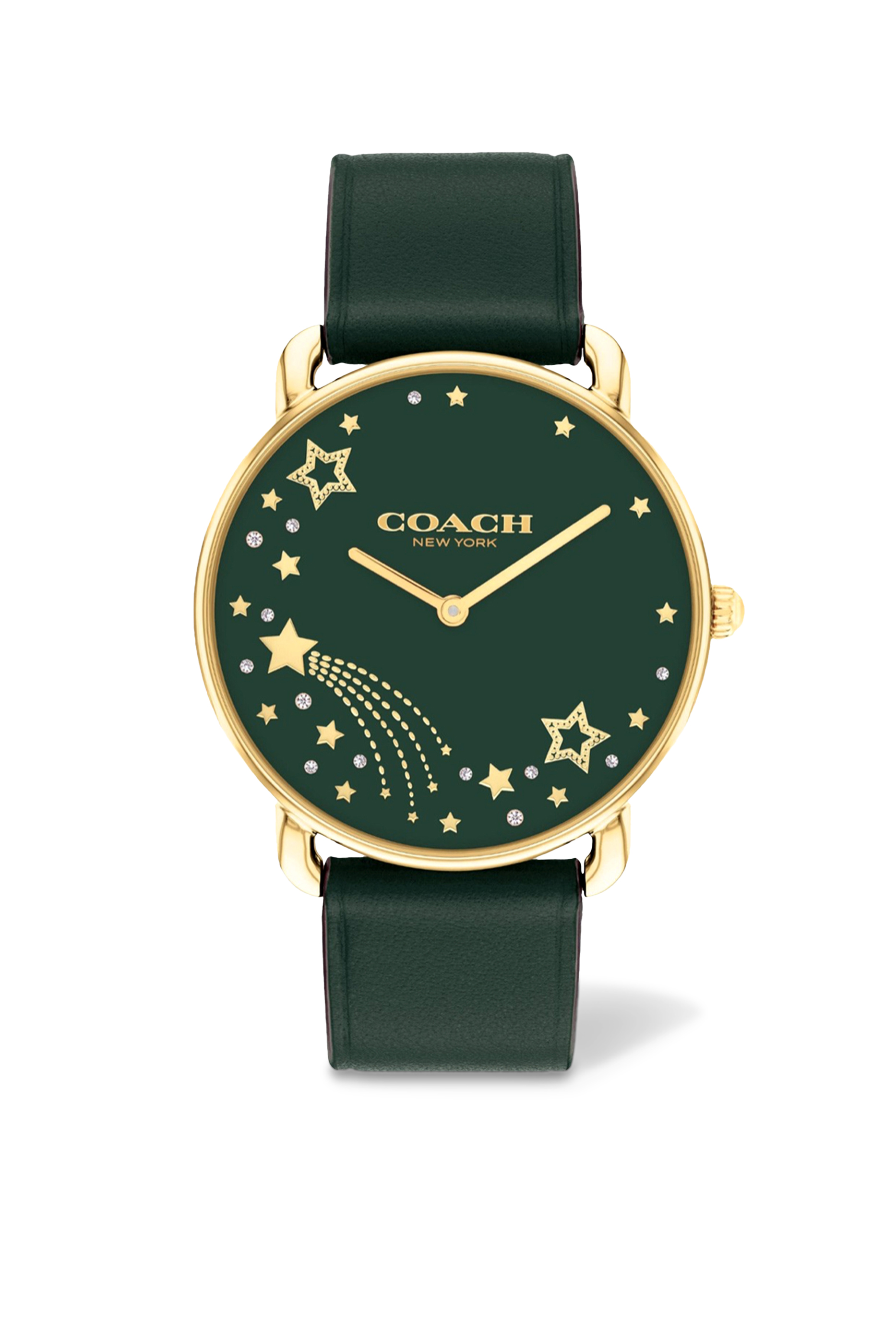 Elliot 36 mm GP Case Grn Dial & Lthr Strap:Green :One Size