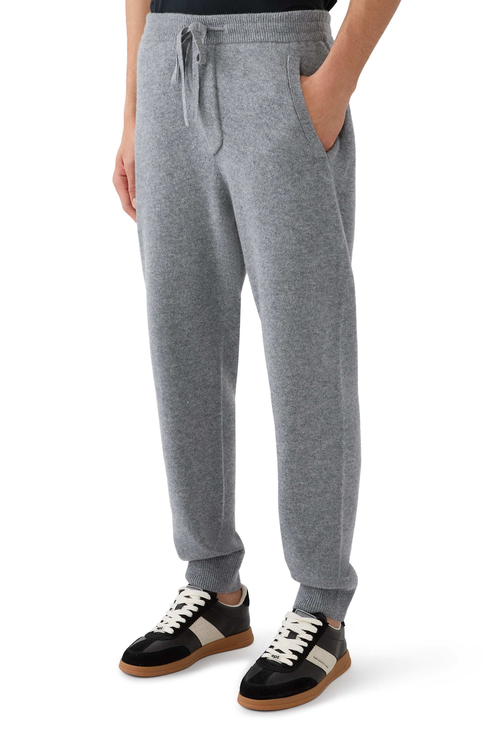 Recycled Cashmere Track Pants with Pockets