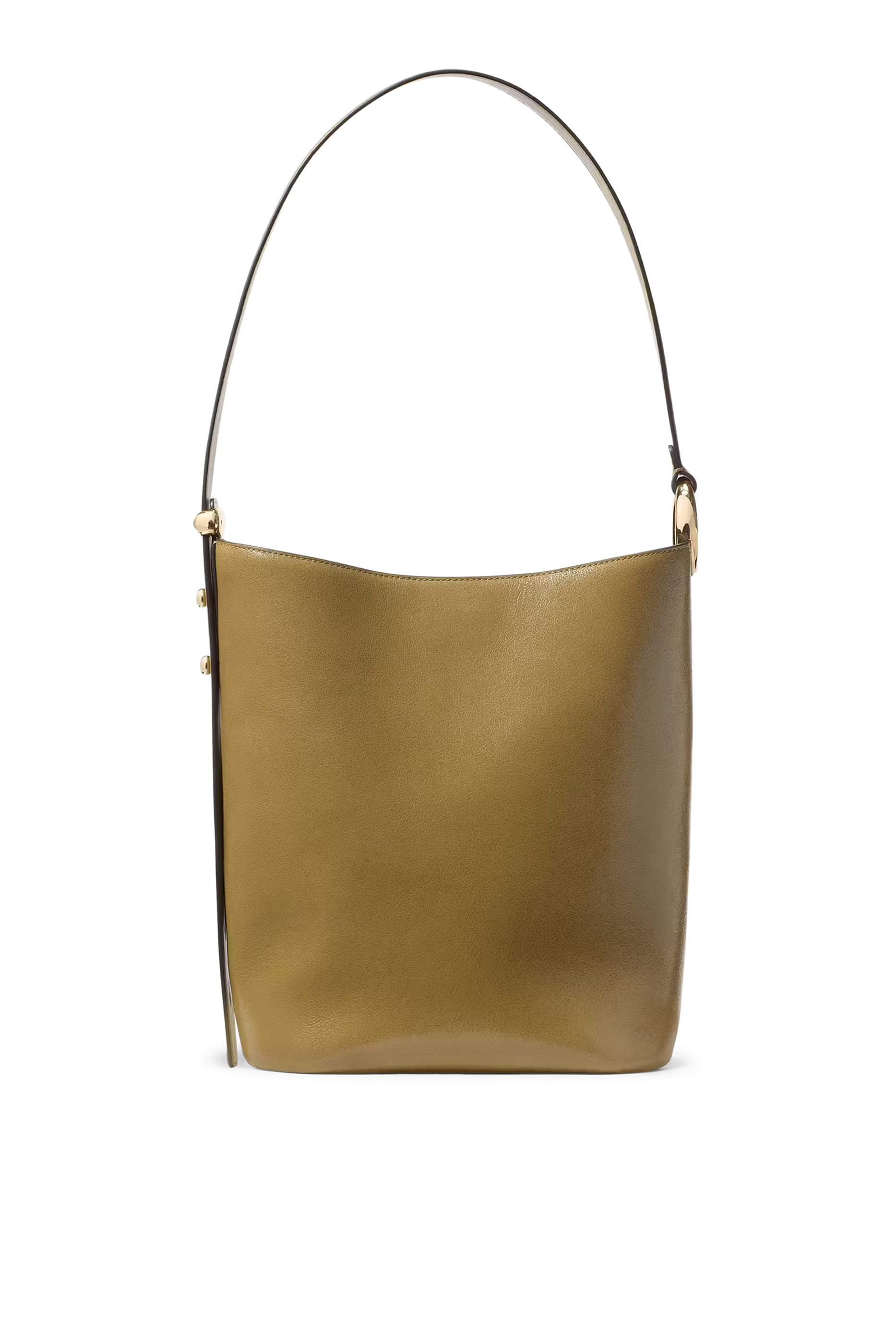 Halo Glazed Leather Bucket Bag