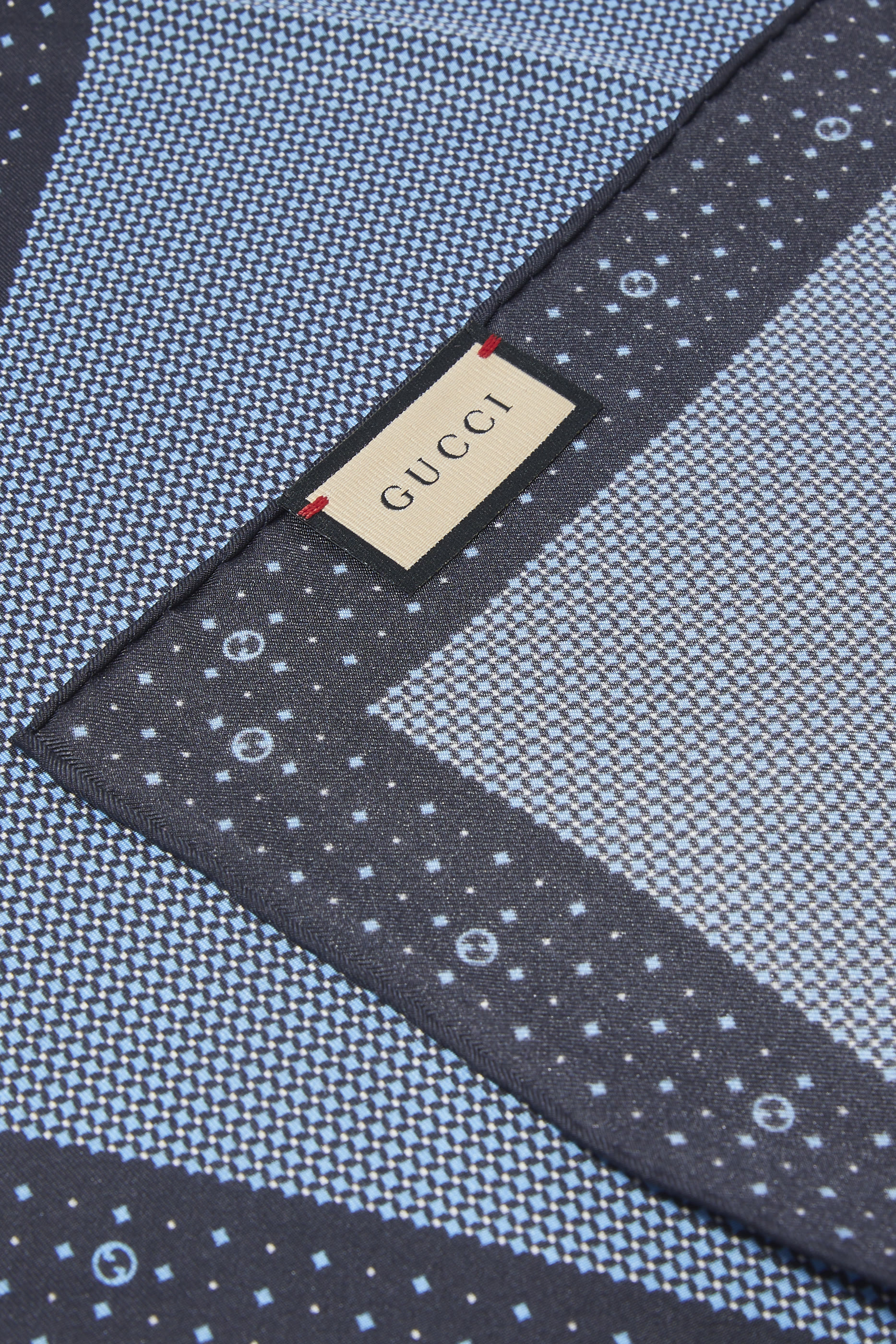 Polka-Dot Rhombus Silk Pocket Square