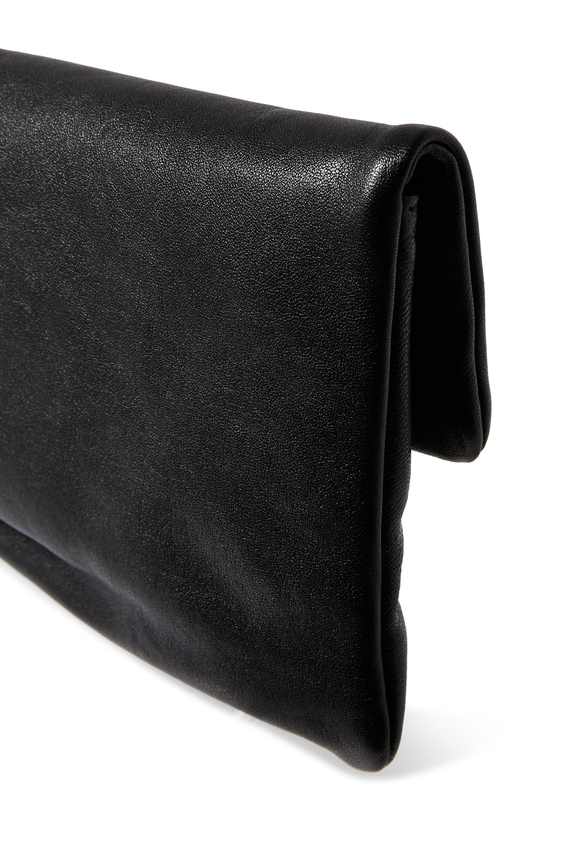 Zandra Shimmer Suede Clutch