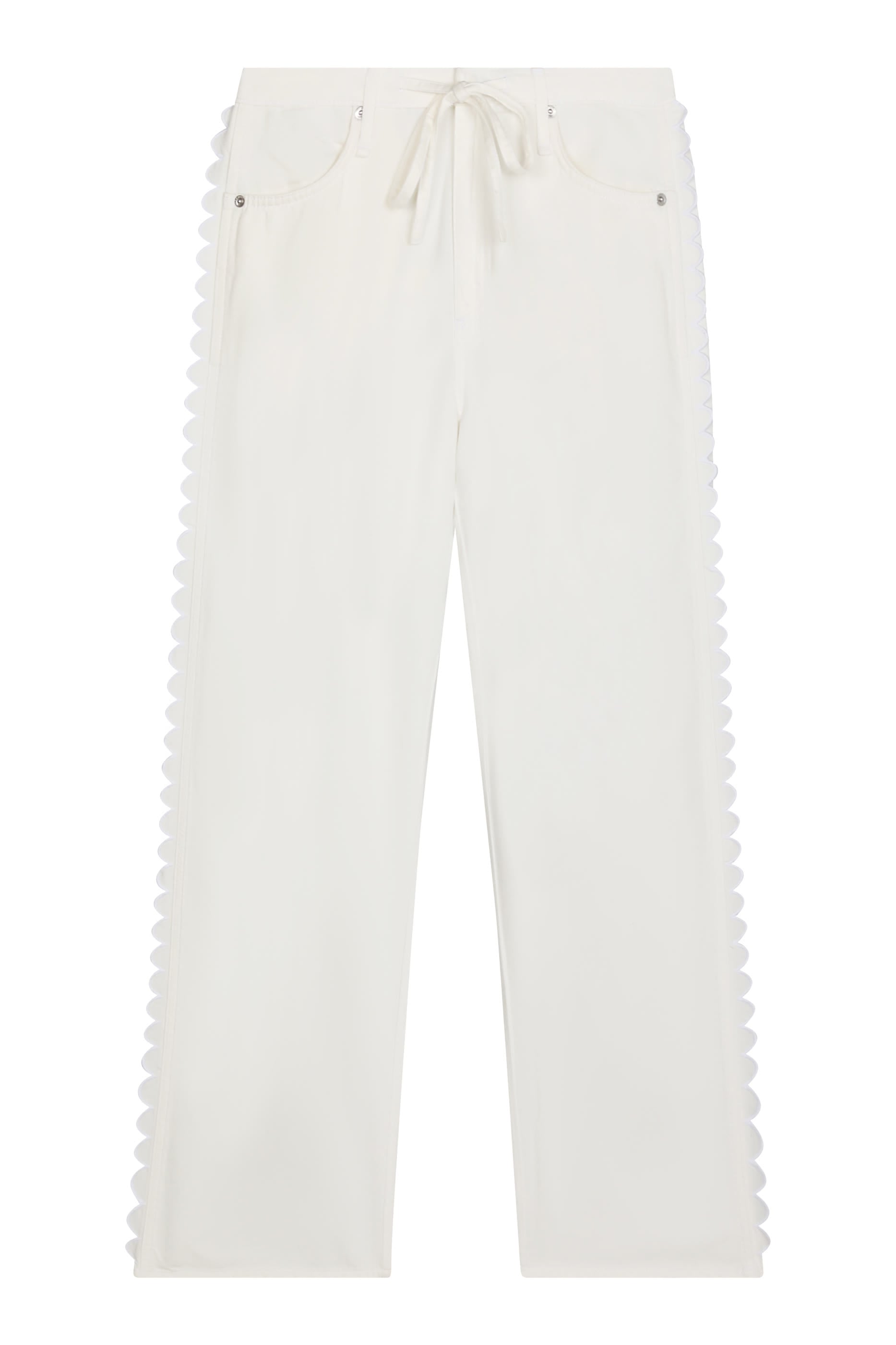 Phoebe Drawstring Wide-Leg Jeans 