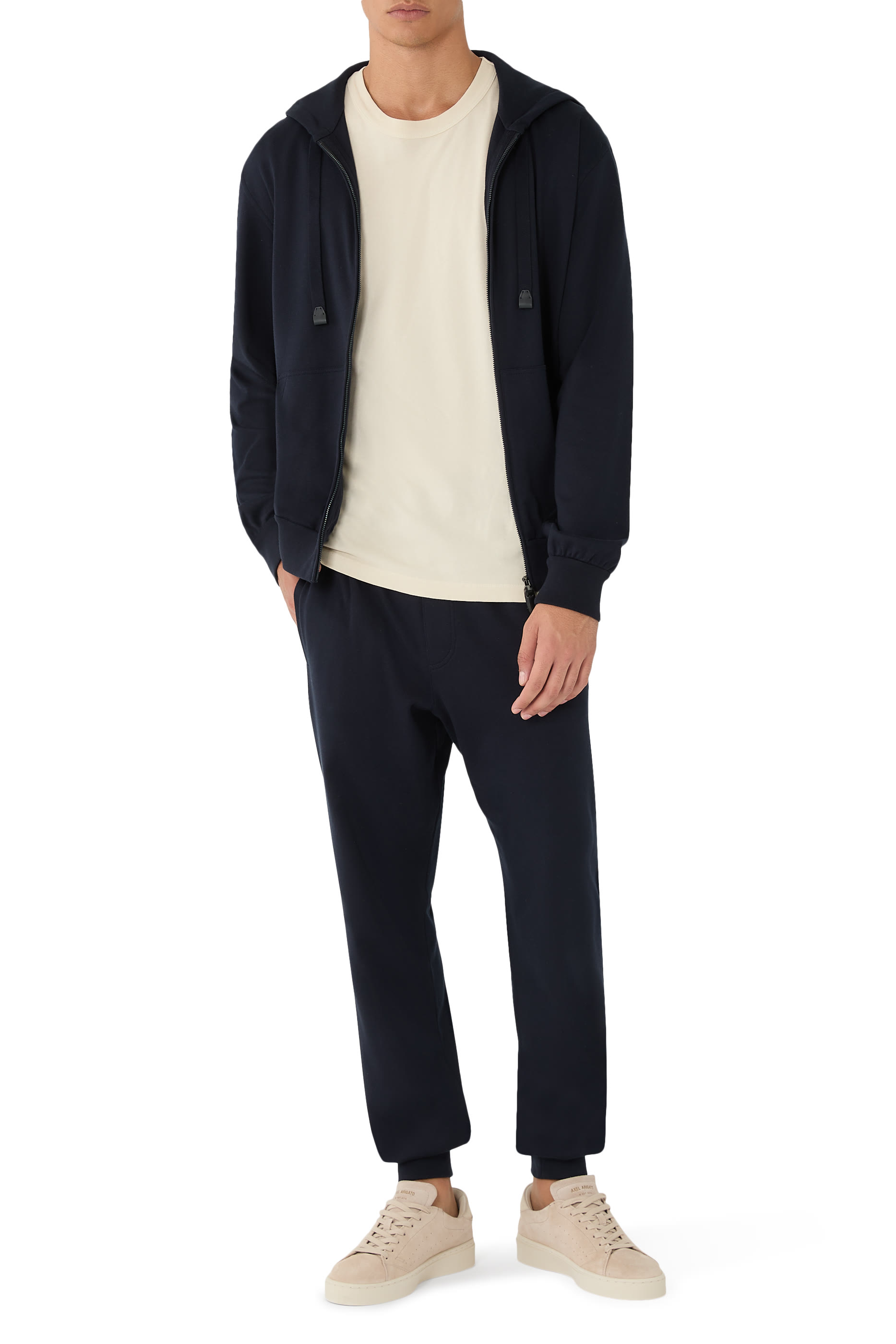 Stretch Cotton Piqué Sweatpants