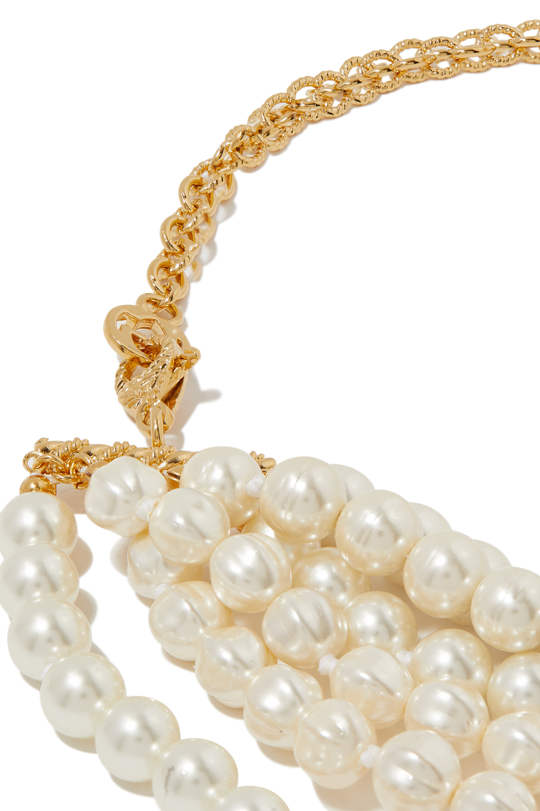 Multi-Layer Choker Necklace, Pearl