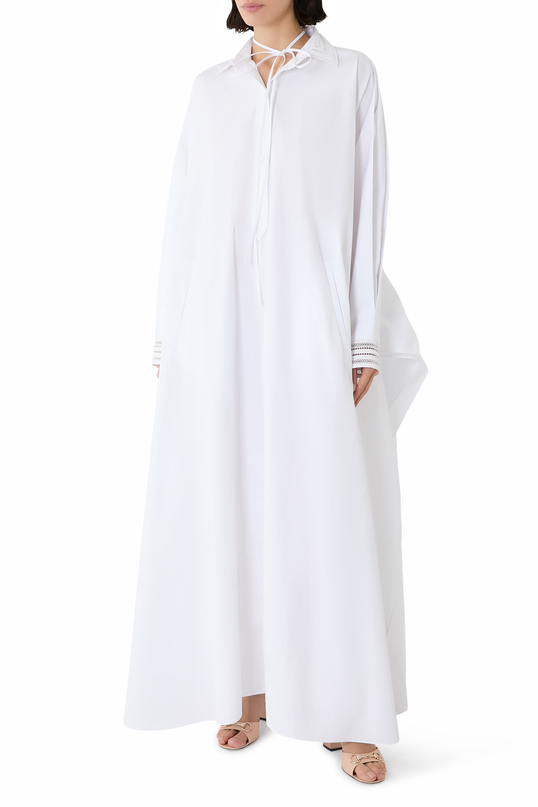 Embossed Heavy Cotton Poplin Dress