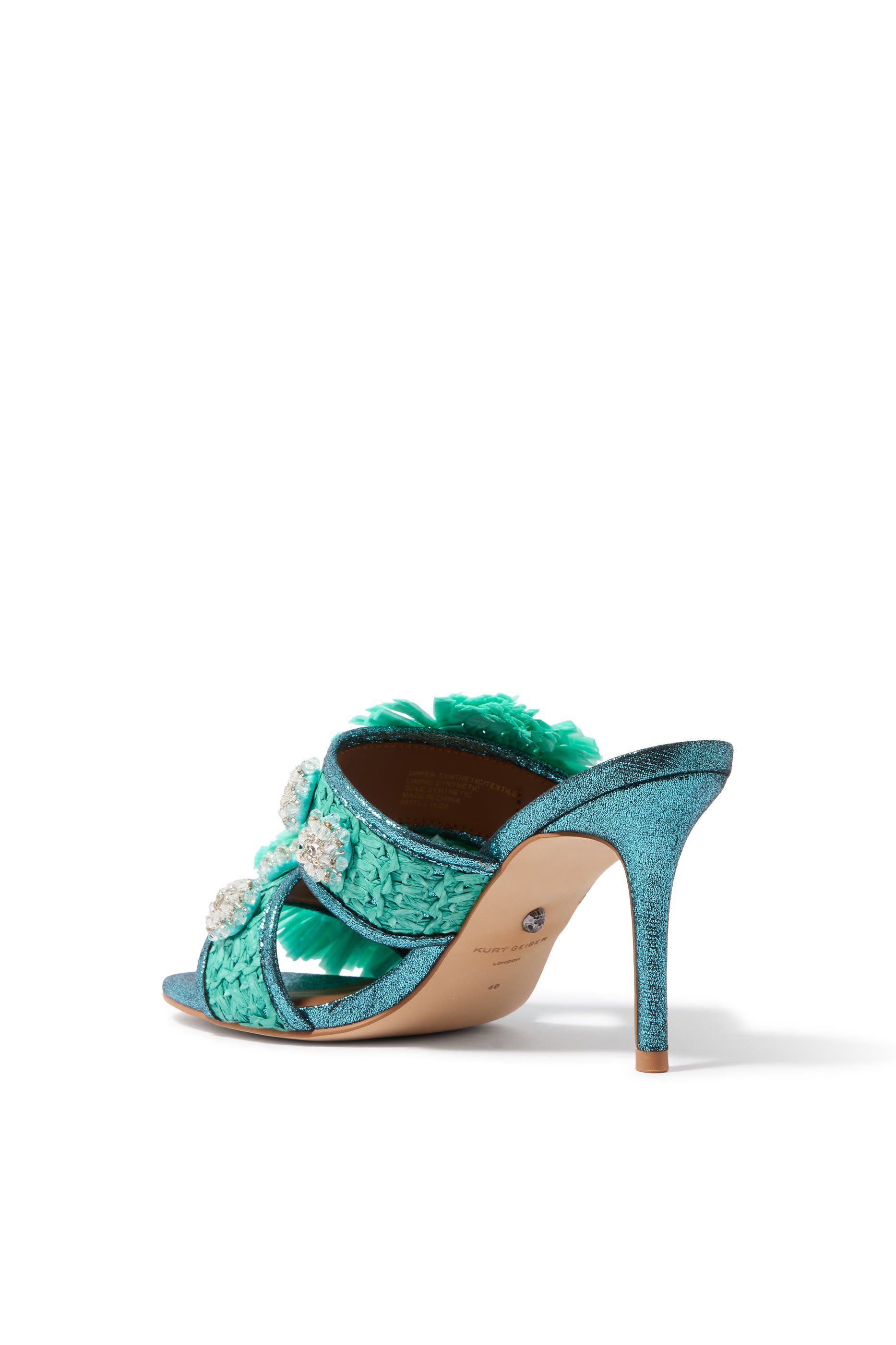 Raffia Buckle Flat Sandals