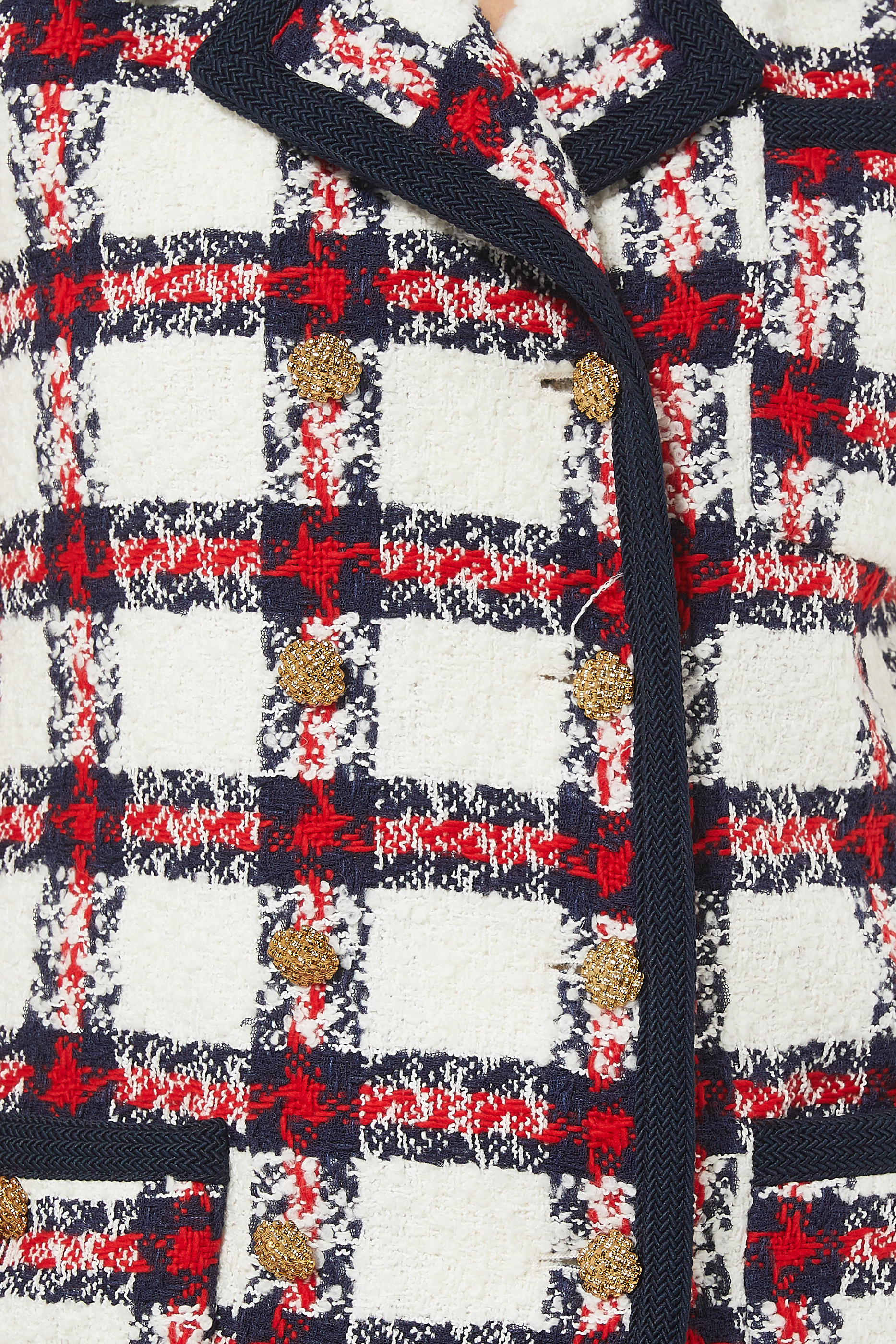 Check Tweed Sleeveless Jacket