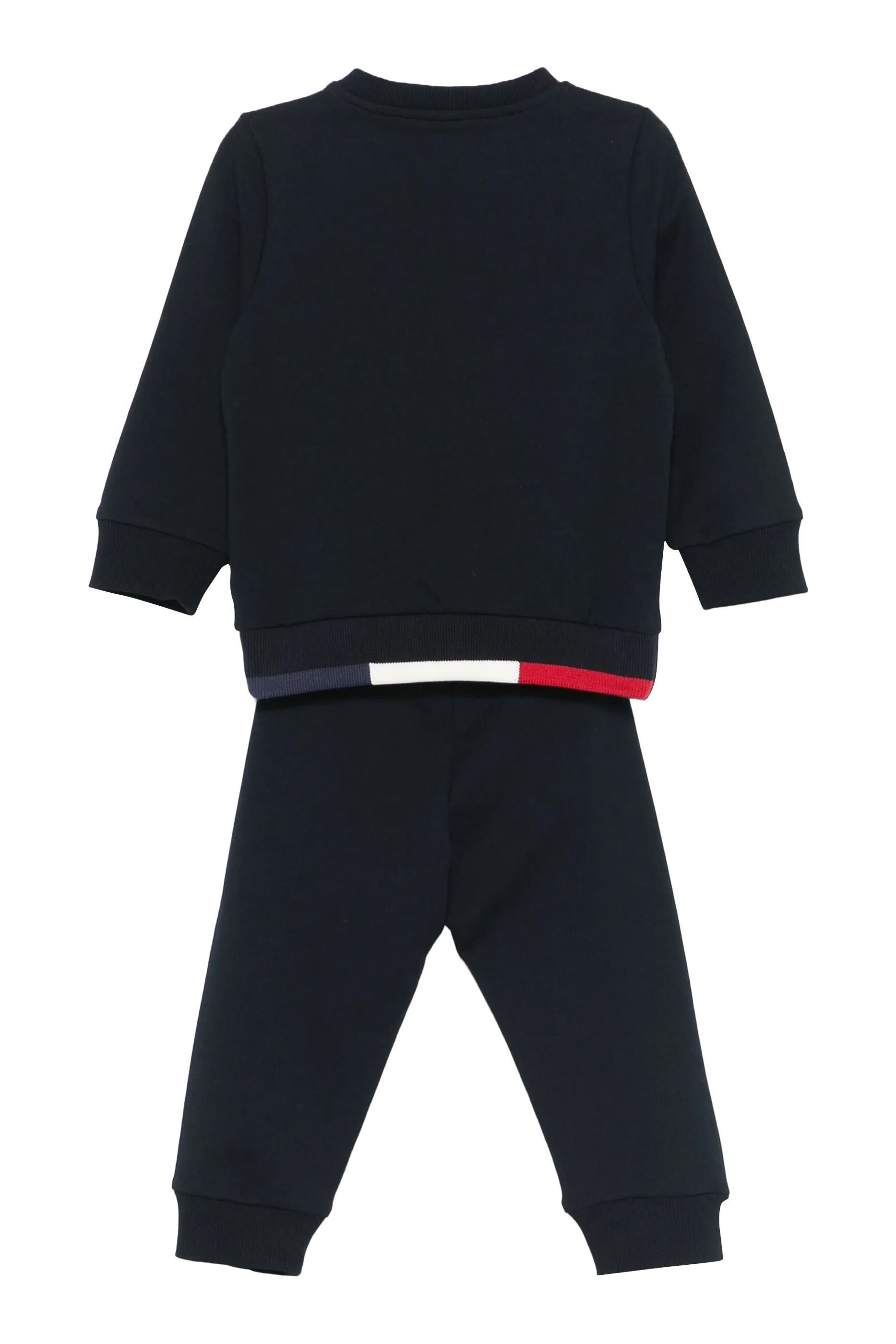 Kids Tricolour-Trimmed Cotton Tracksuit Set 