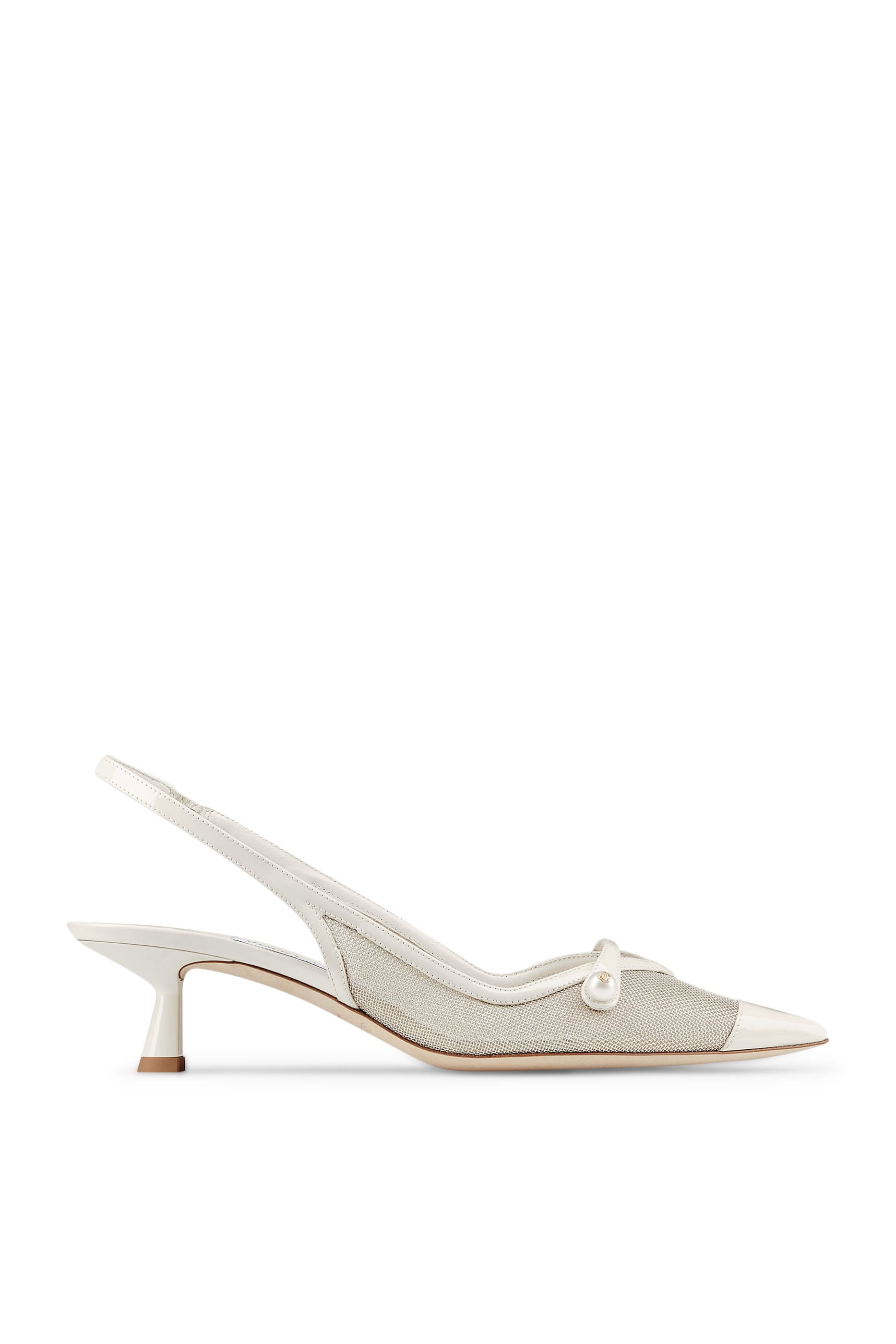 Amita 45 Mesh Slingback Pumps