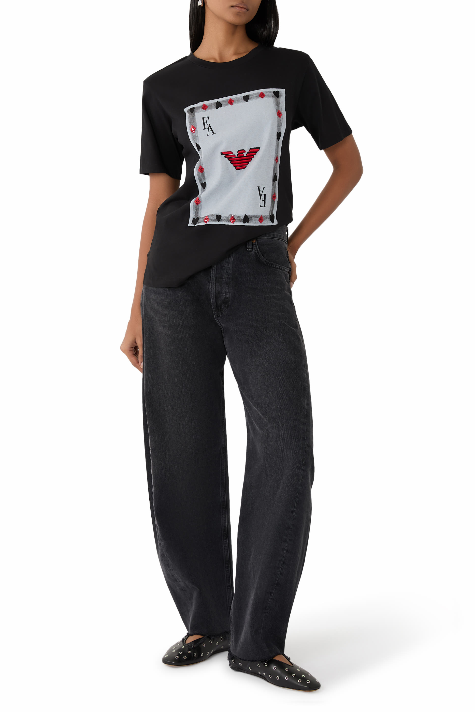  Playing Card Eagle Logo T-Shirt