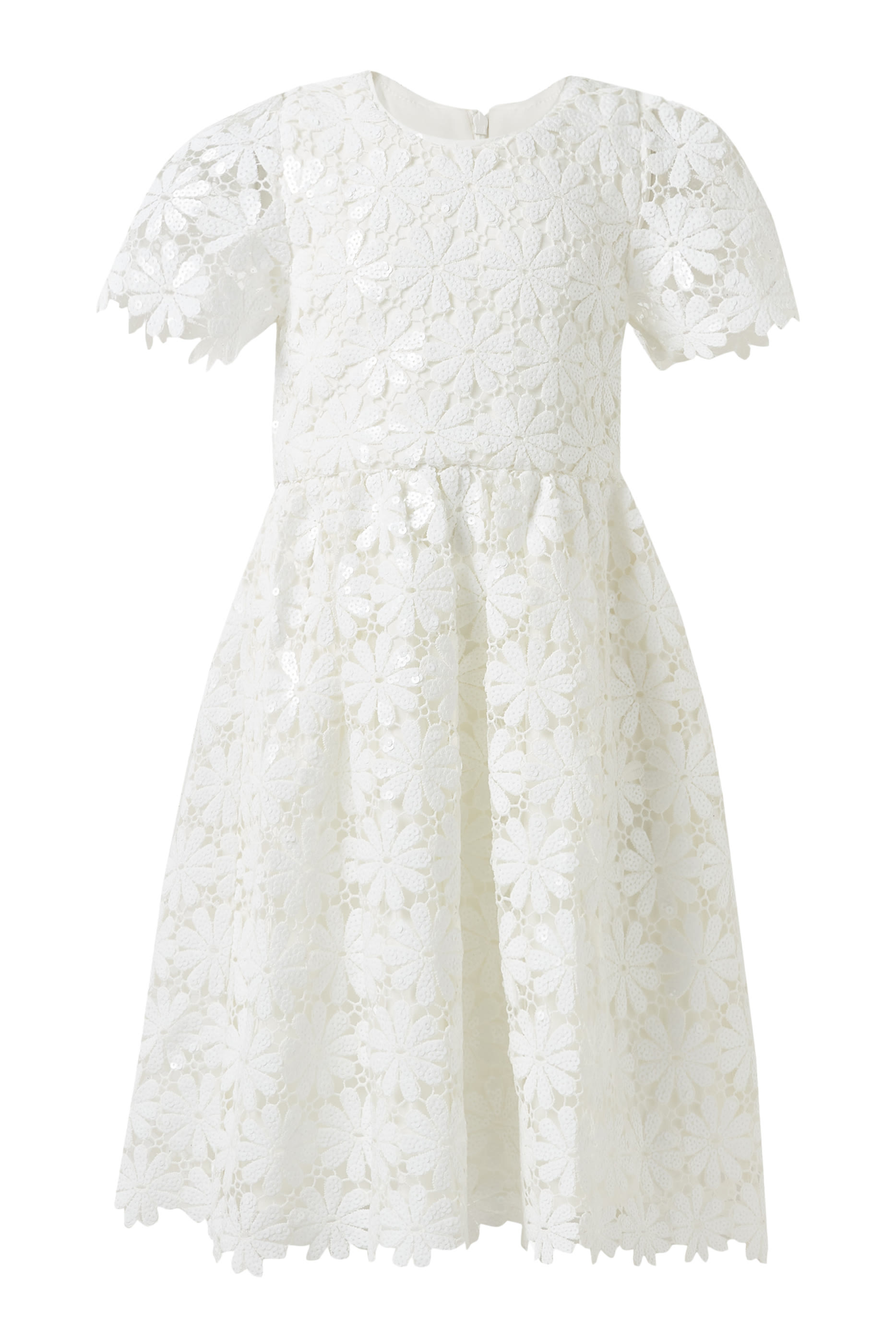 Kids Sequin Guipure Dress