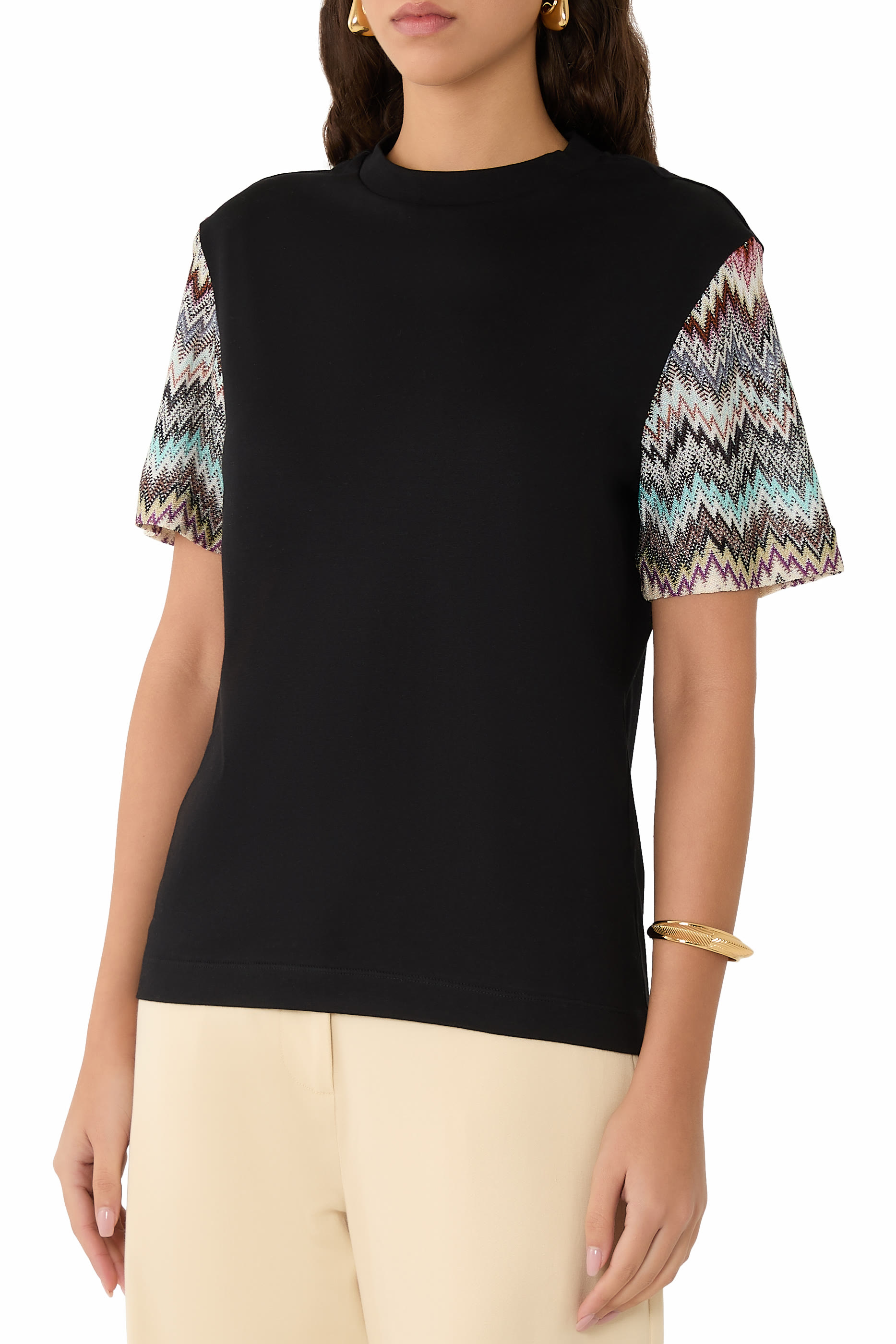 Crewneck Raschel Knit T-shirt