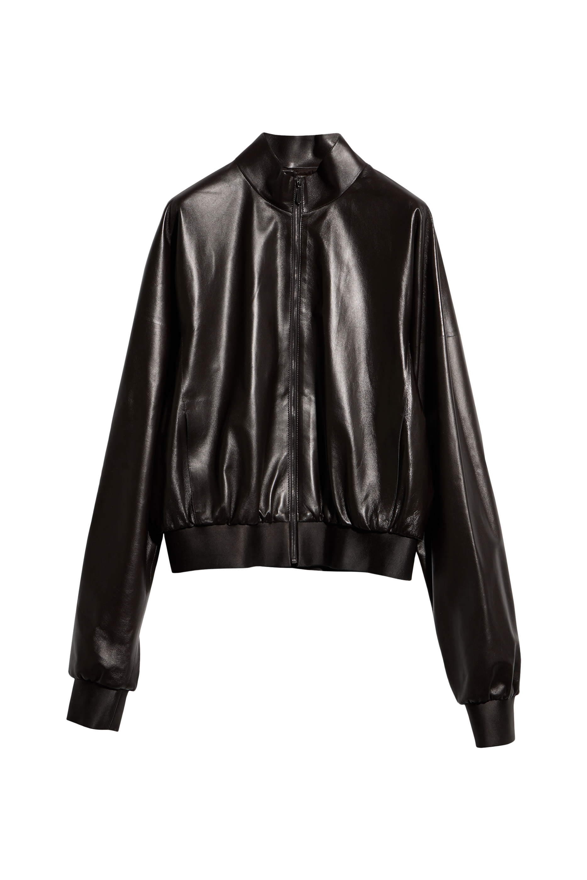 Soft Nappa Leather Bomber Jacket 