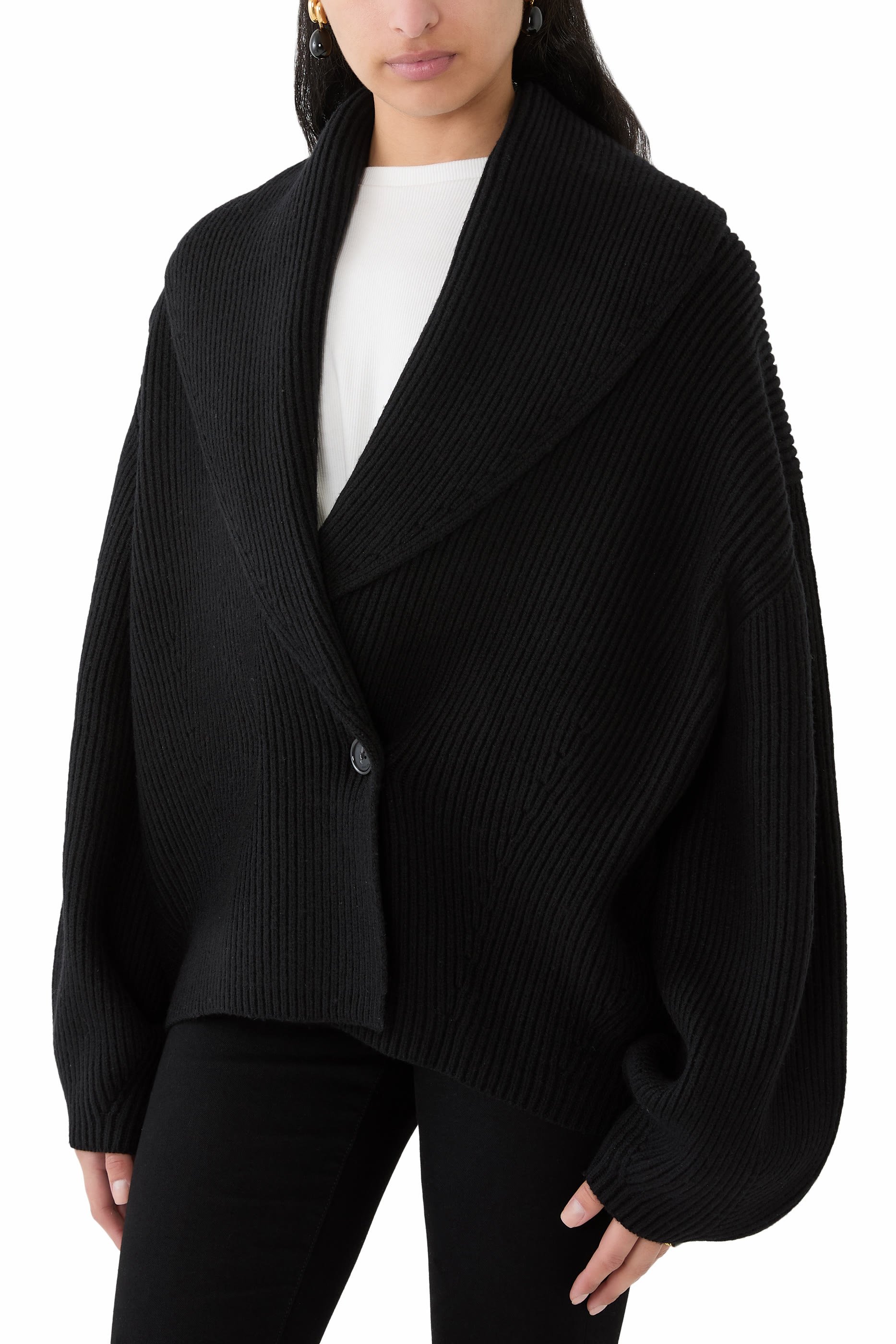 Shawl-Lapel Cardigan