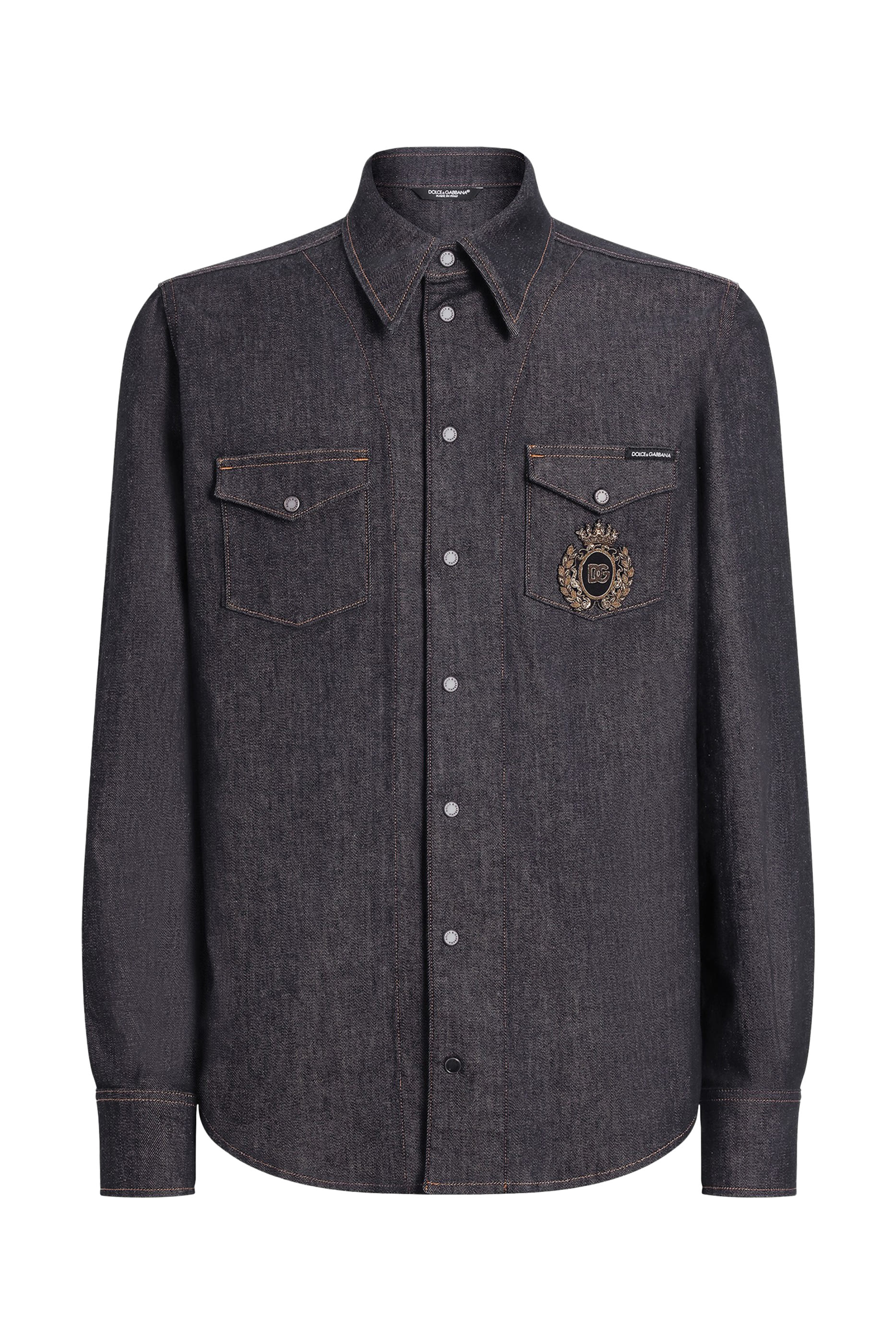 Heraldic Emblem Denim Shirt