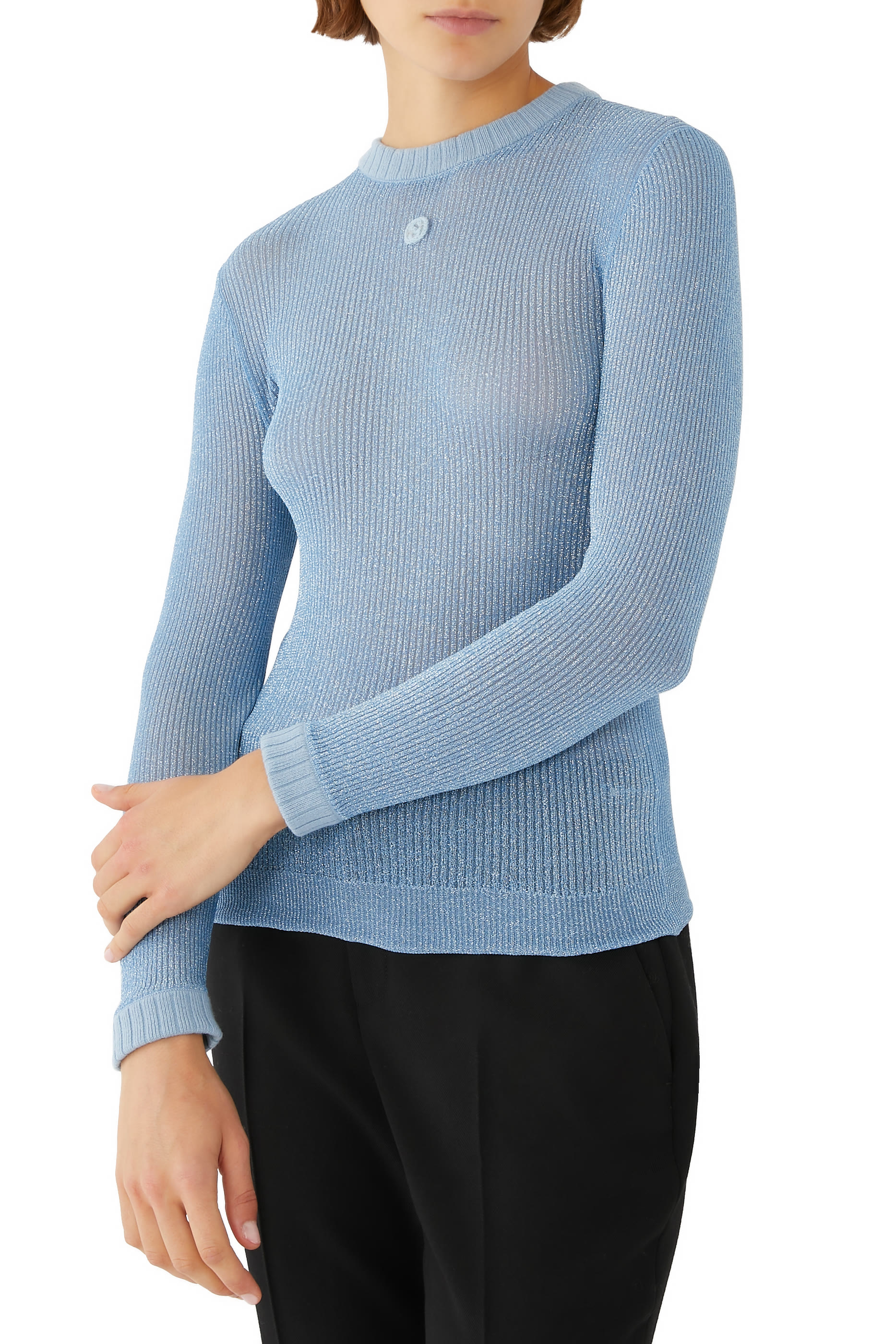 Extra Fine Lam&eacute; Knit Top