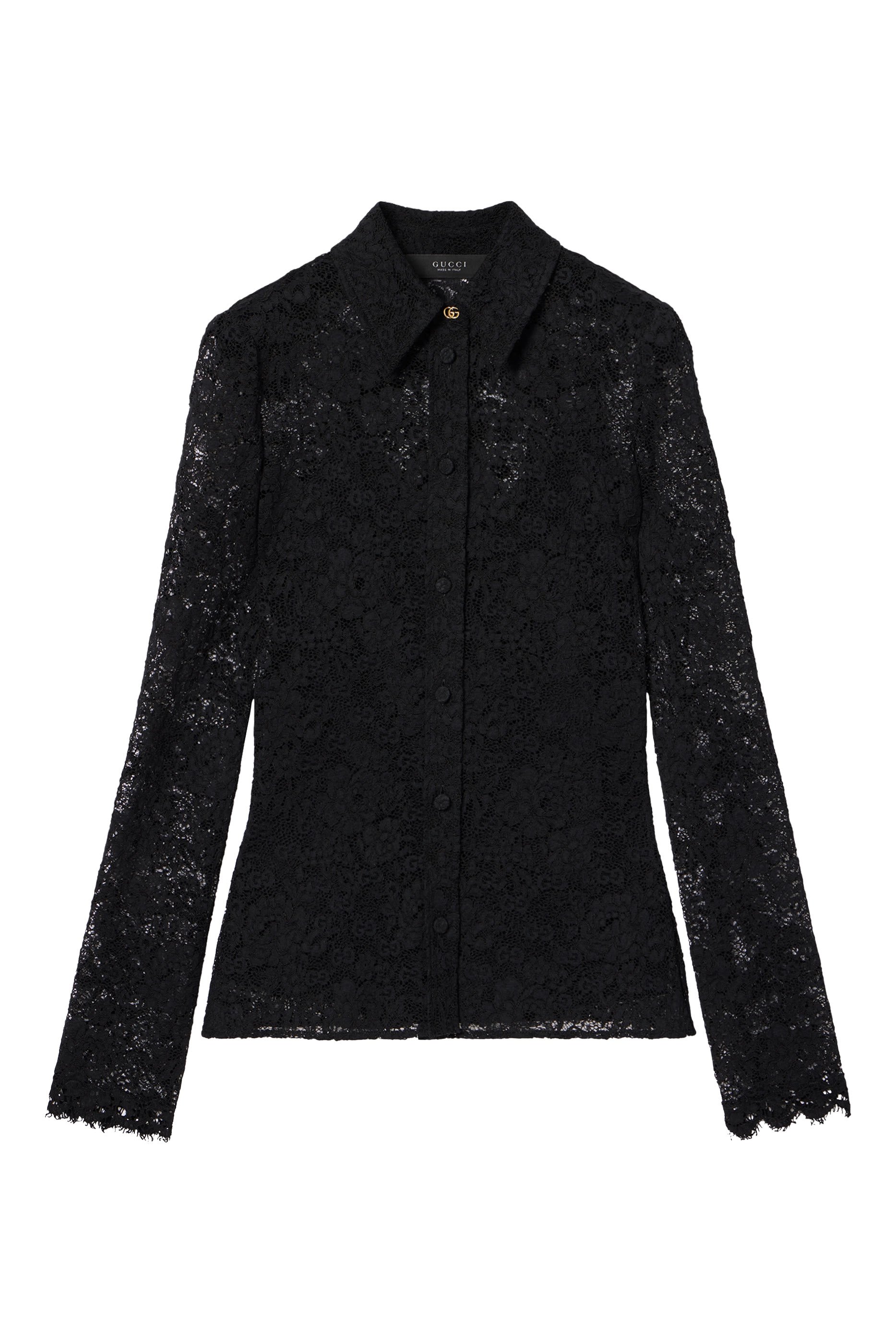 GG Flower Stretch Lace Shirt
