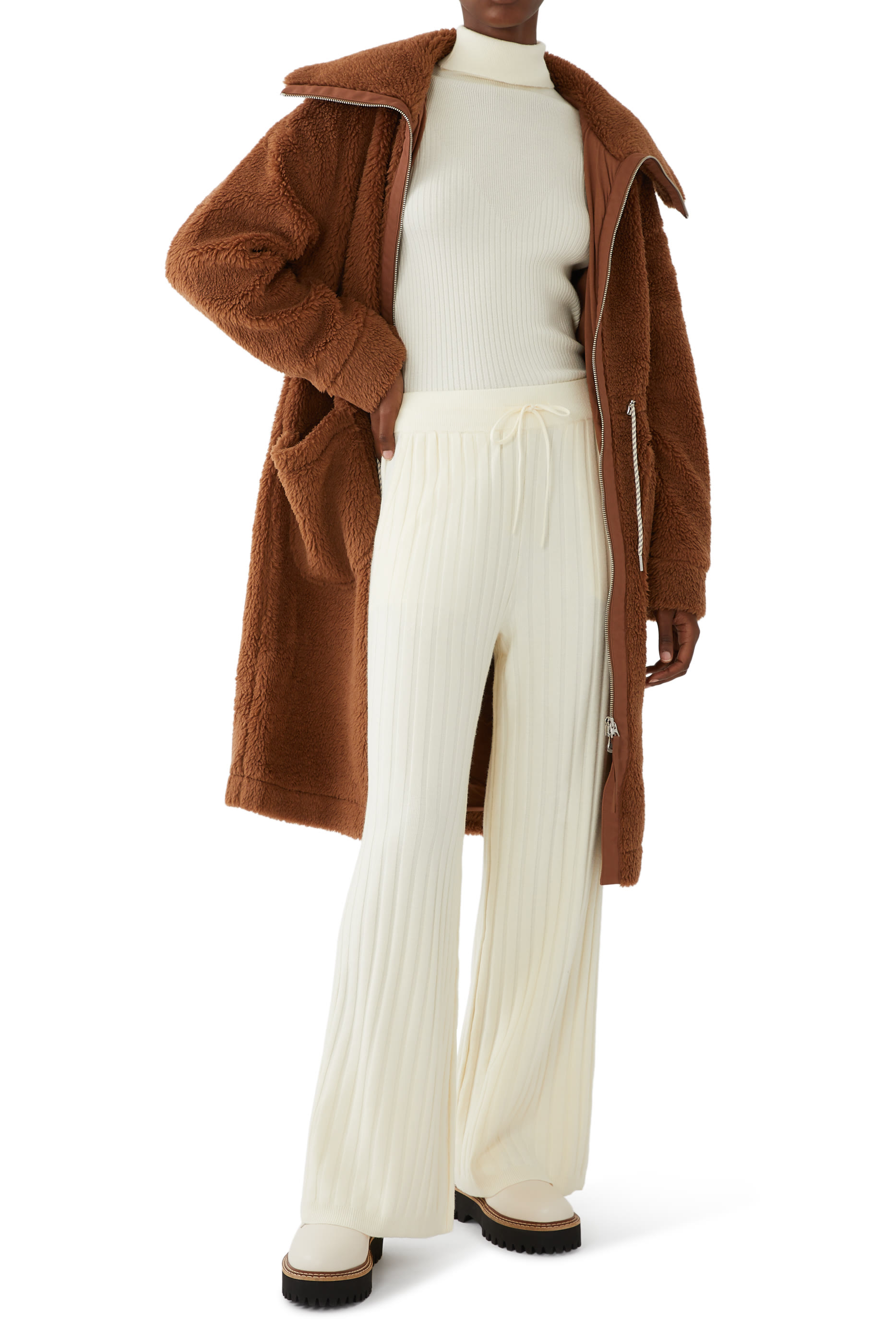 Ravena Rib Knit High Neck Top