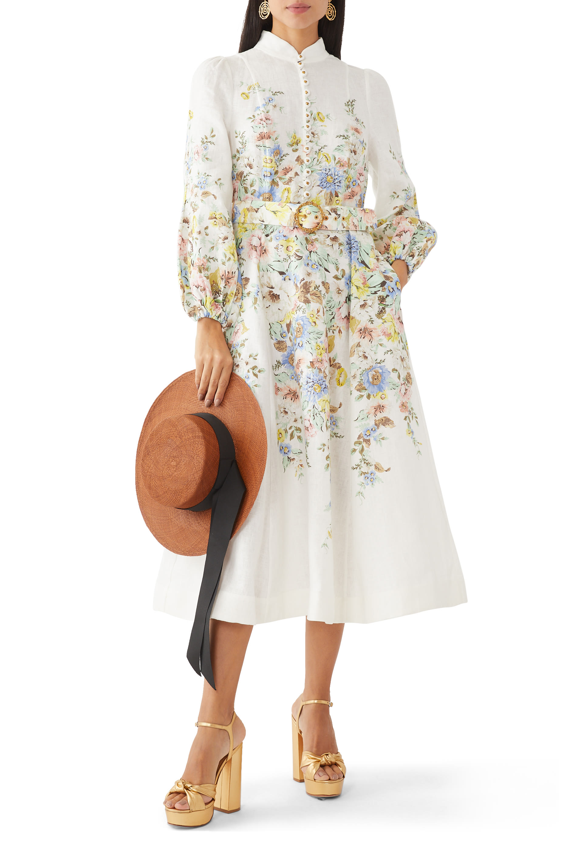 Matchmaker Buttoned Midi Dress