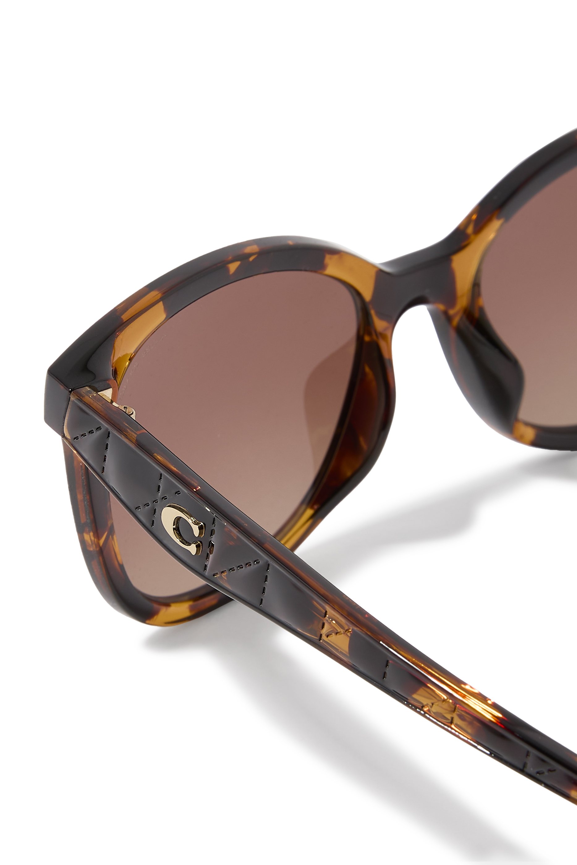 Quilted Tabby Round Sunglasses