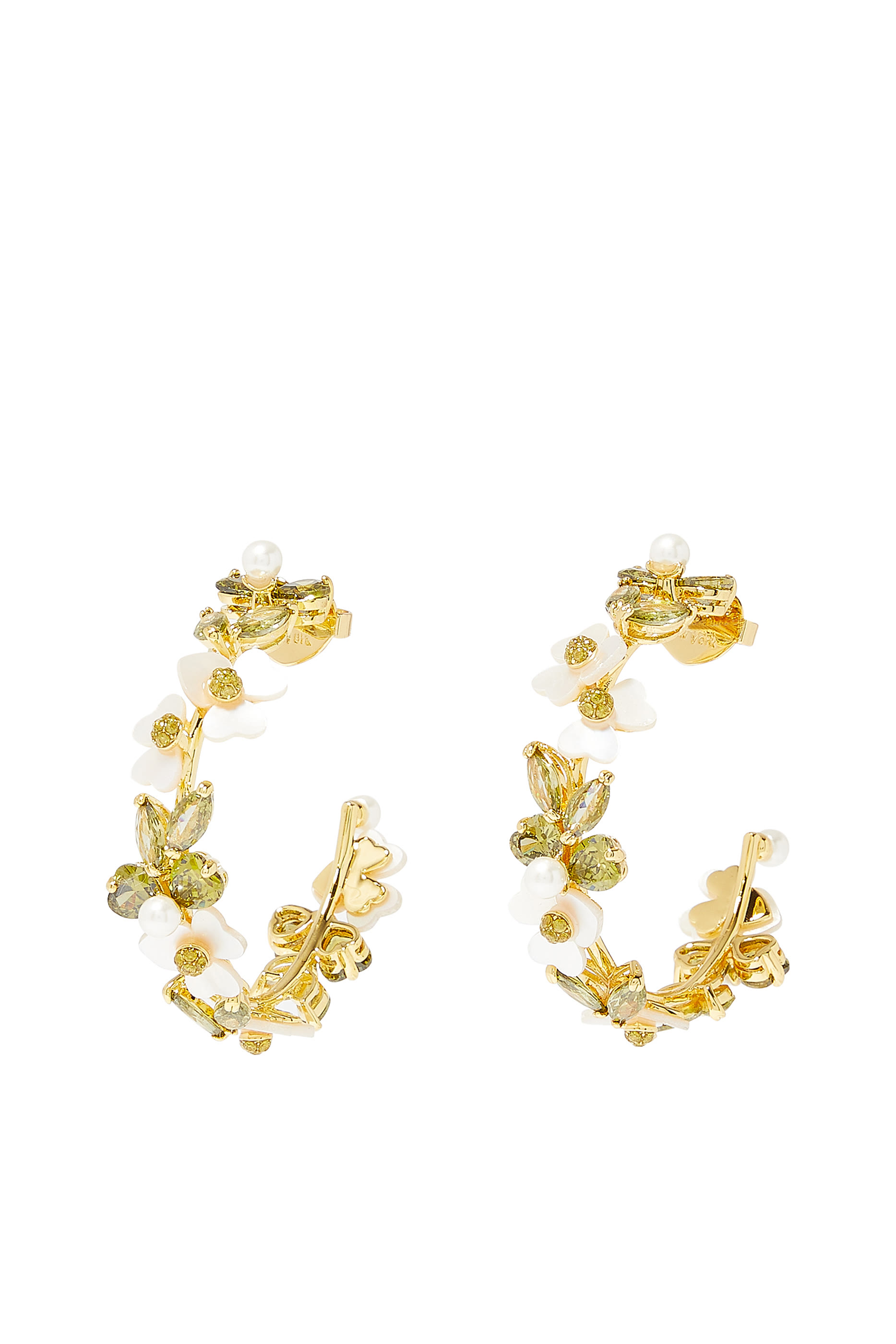 Precious Pansy Hoops