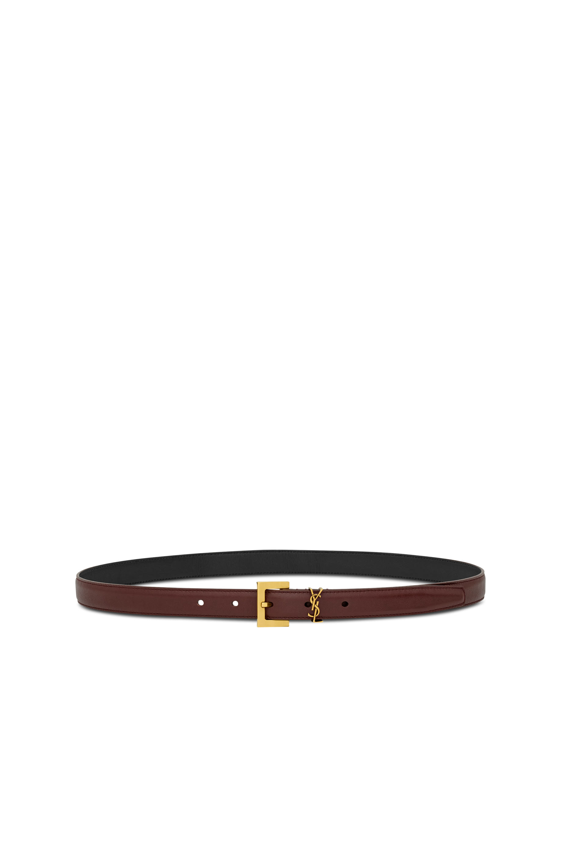 Cassandre Thin Belt in Smooth Leather
