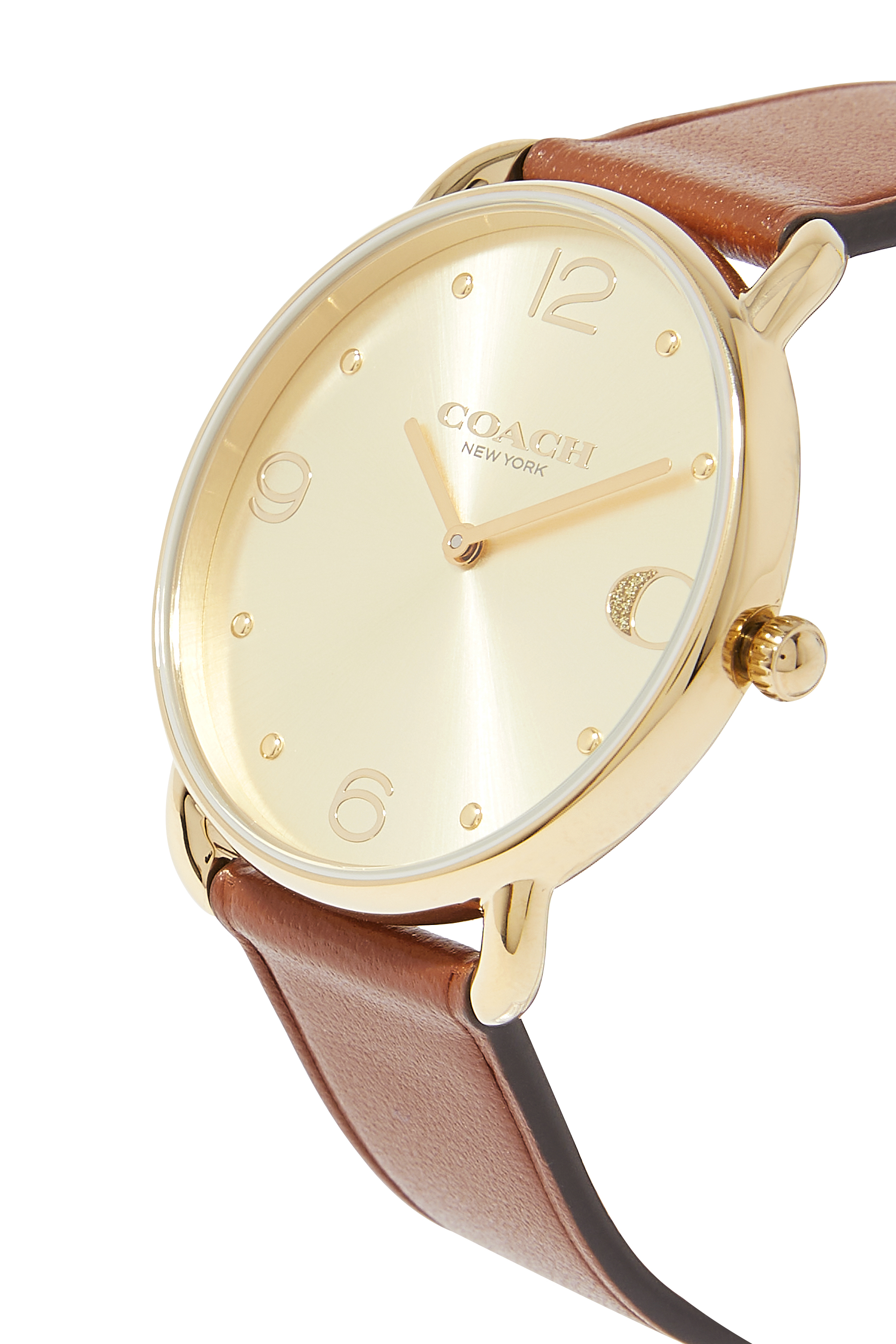 Elliot 36mm Leather Strap Watch