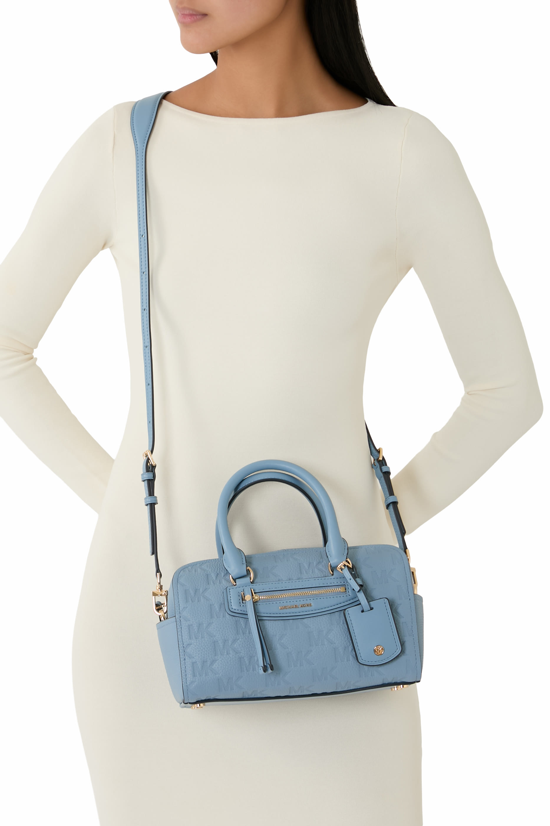 Jet Set Travel Medium Leather Duffel Crossbody Bag