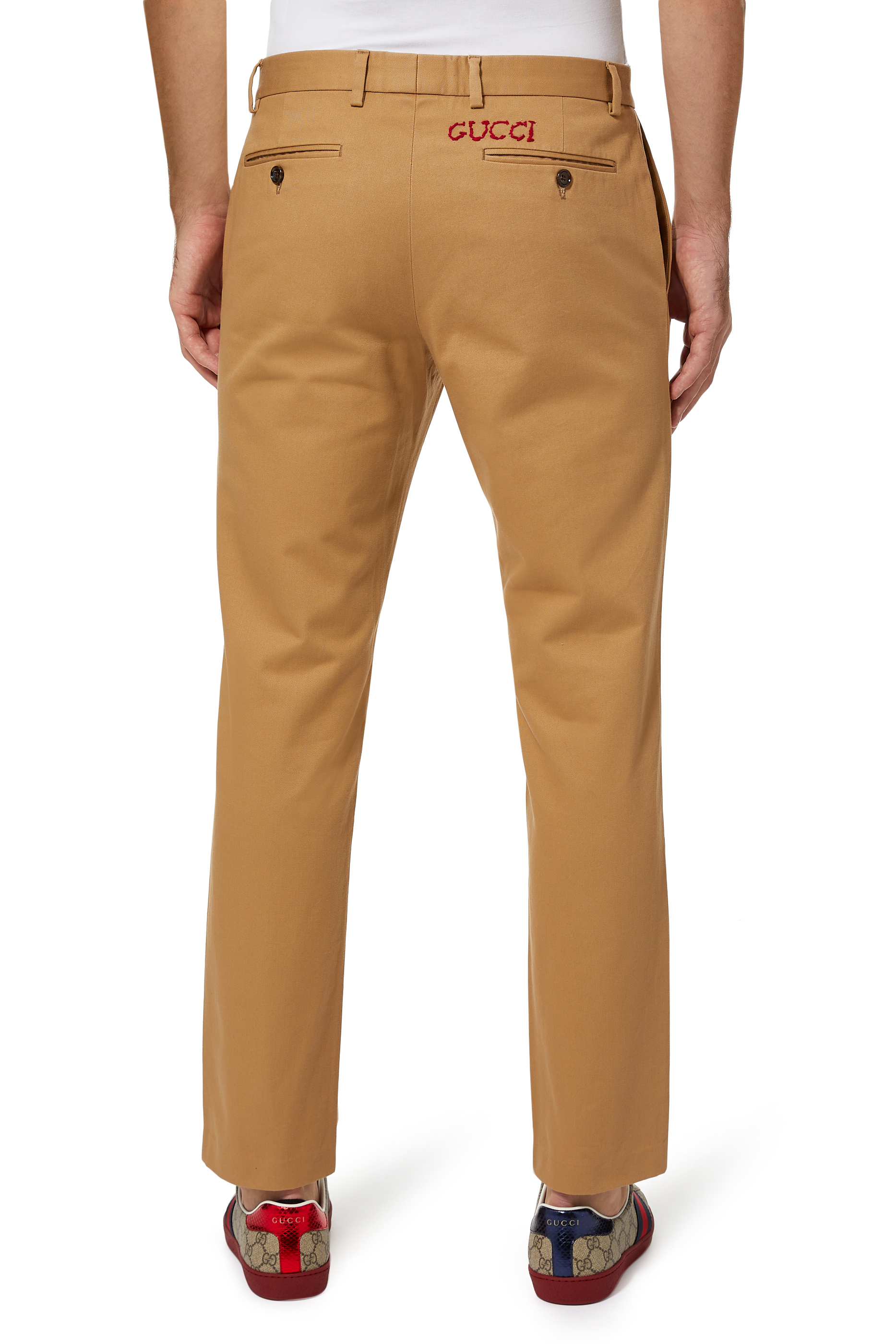 Straight-Leg Cotton Chinos